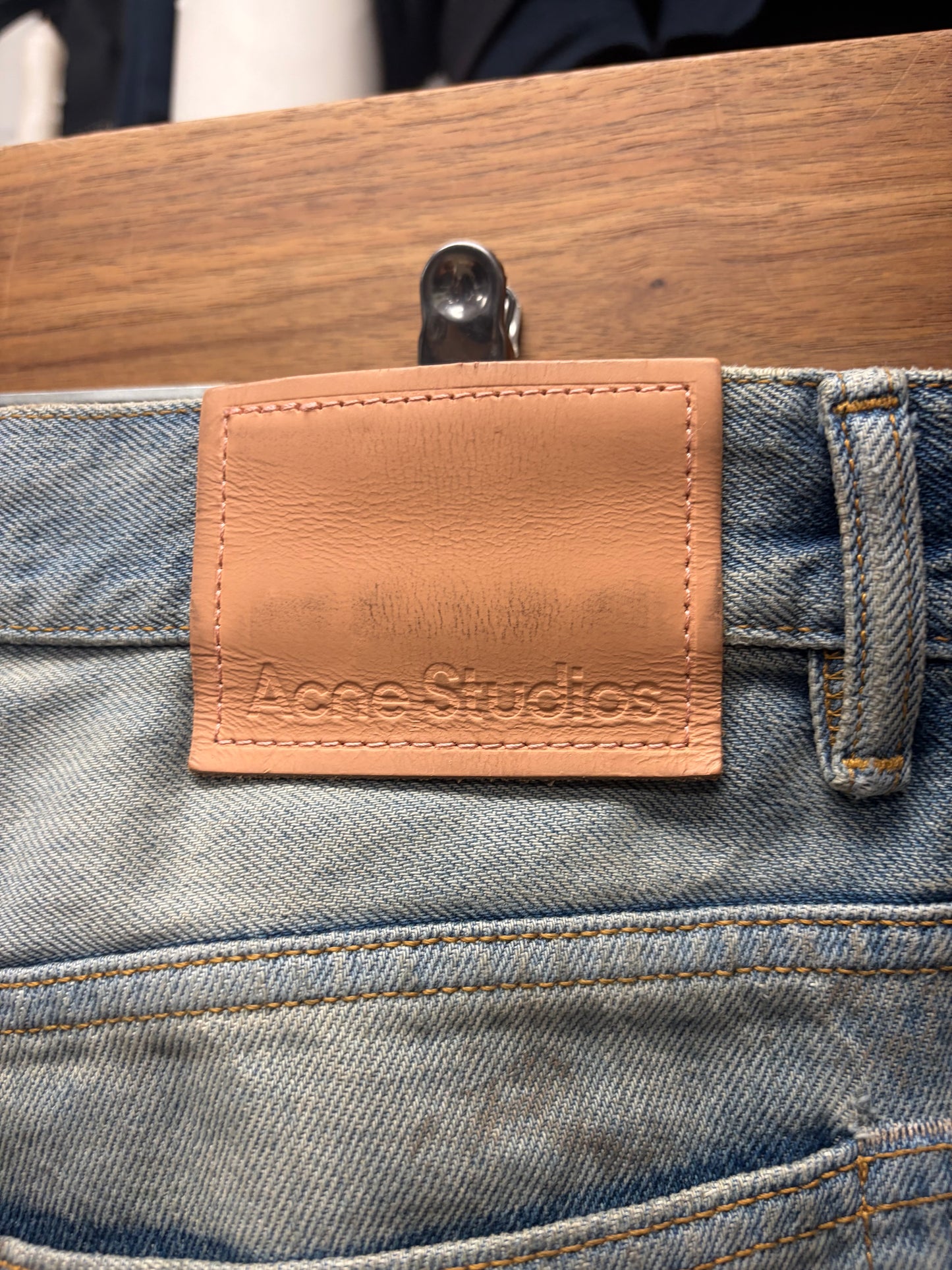 Acne Studios ‘2021M’ Dirt Washed Blue Flared Leg Denim