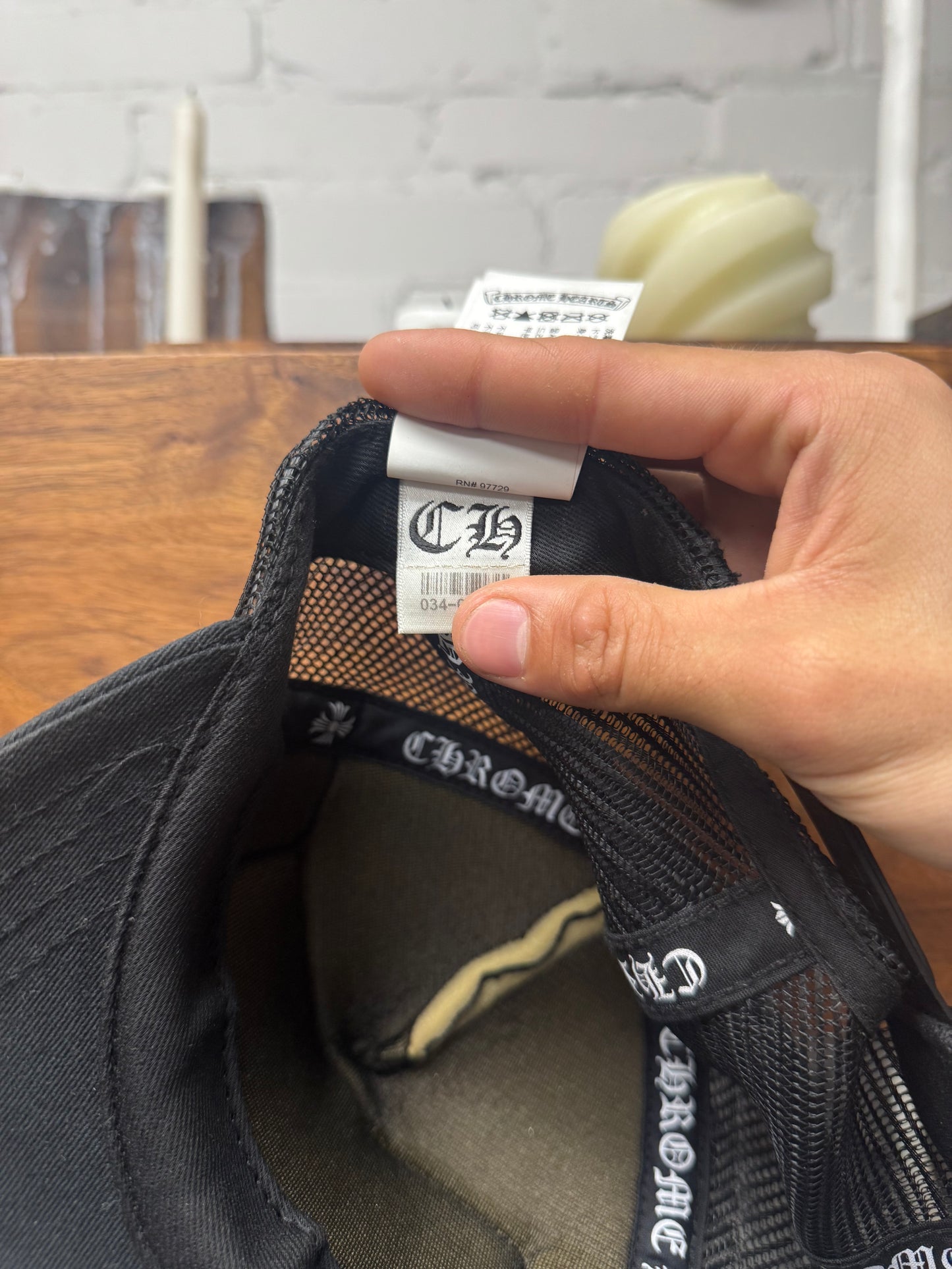 Chrome Hearts ‘Honolulu’ Black Mesh Trucker Hat