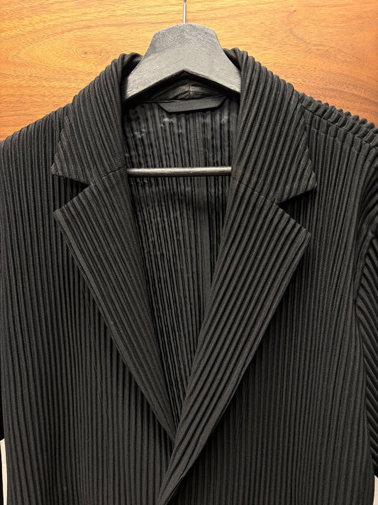 Issey Miyake Homme Plisse Black Pleated Blazer
