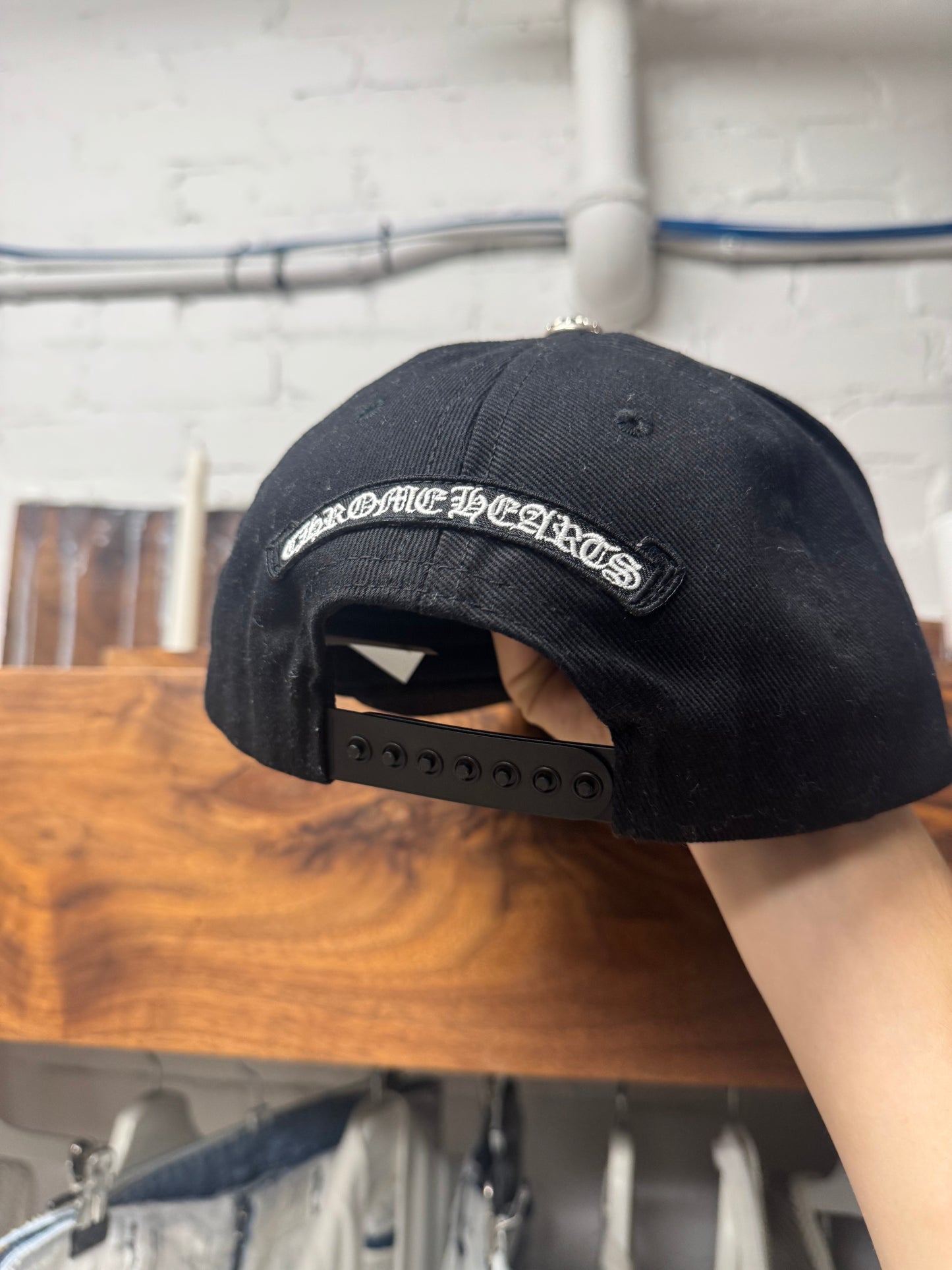 Chrome Hearts ‘RS3’ Triple Cross Black Trucker Hat