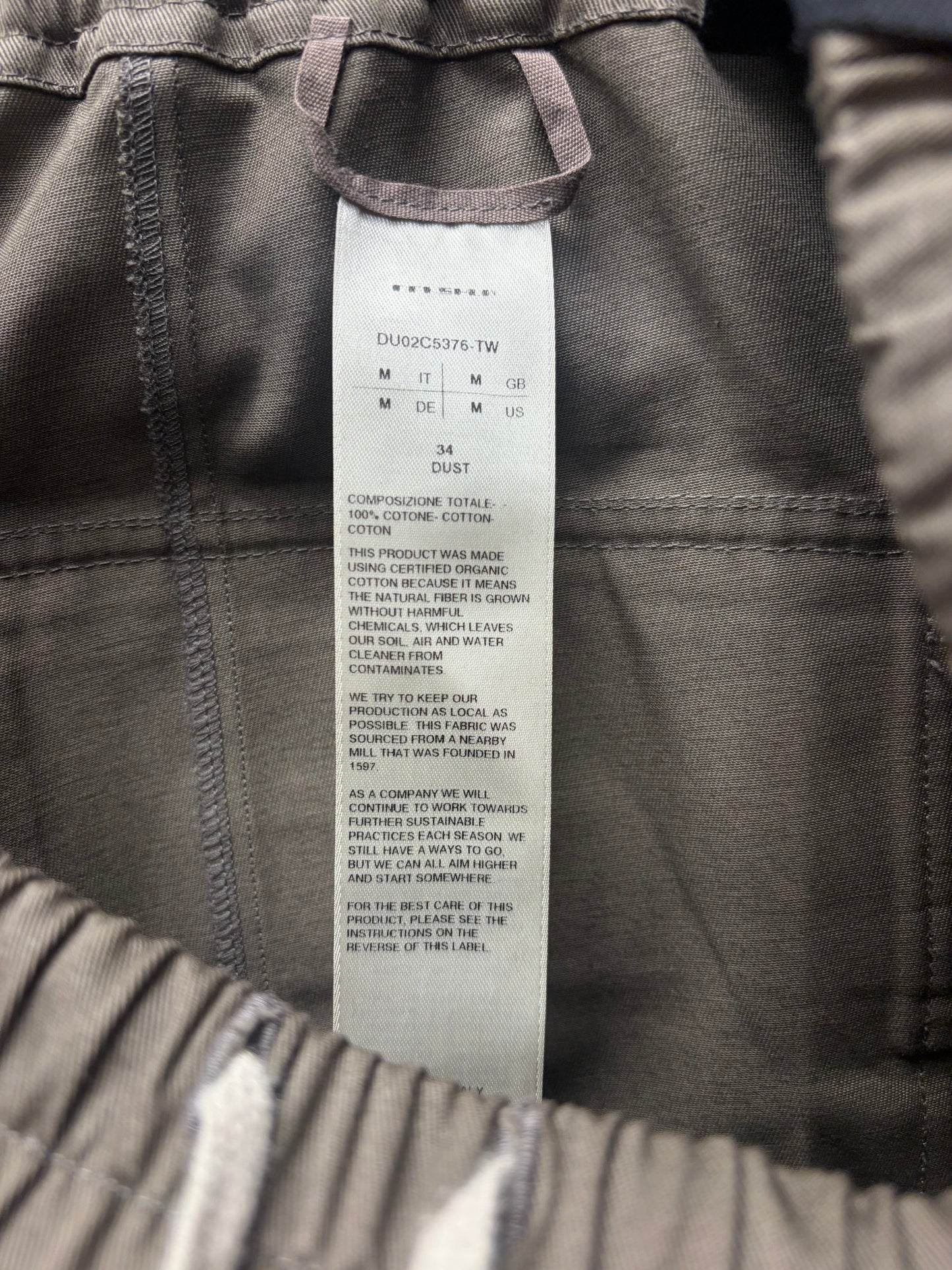 Rick Owens ‘Creatch’ Dust Brown Drawstring Cargo Pants