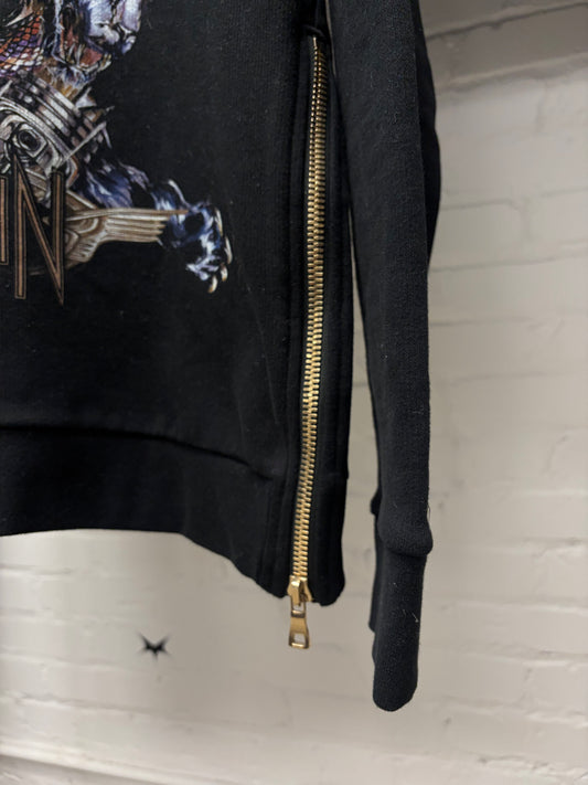 AW2017 Balmain ‘Snake & Panther’ Entangled Graphic Black Sweatshirt