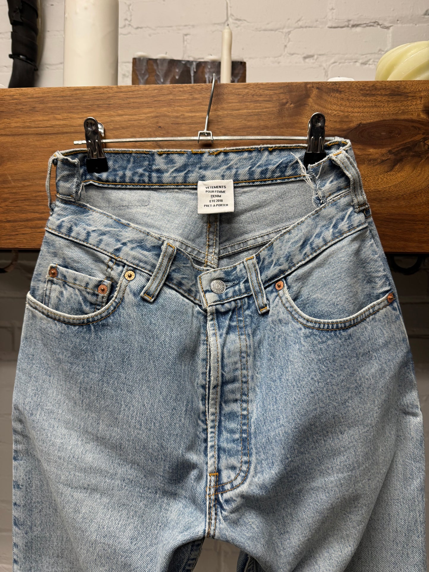 SS2018 Vetements by Demna Gvasalia Reconstructed Blue Jeans