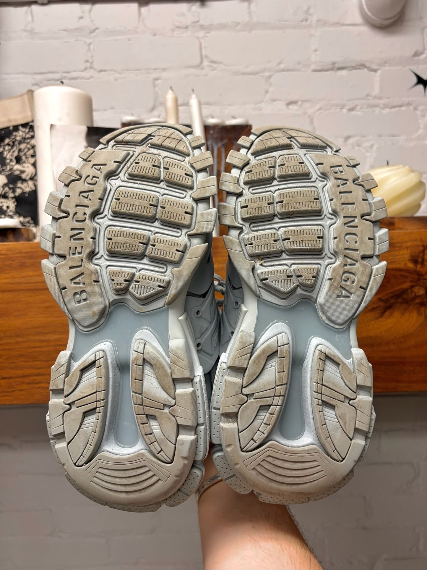 Balenciaga ‘Track Runner’ Baby Blue Low Top Athletic Sneakers