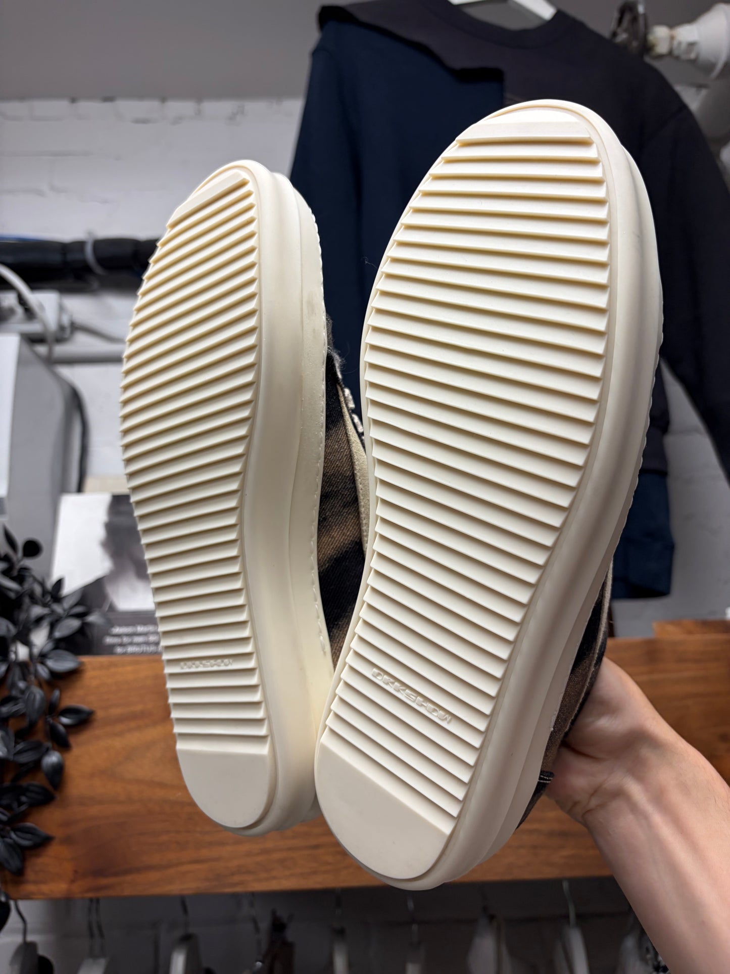 Rick Owens ‘Vans’ Terra Sun Denim Low Top Sneakers