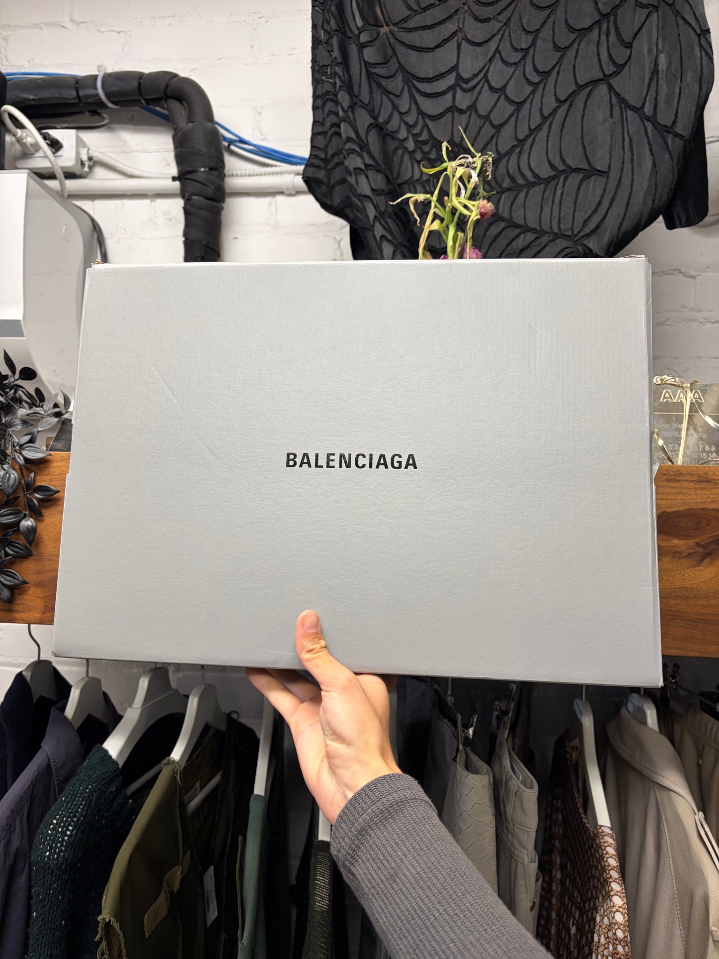 Balenciaga ‘10XL’ White/Silver Oversized Platform Sole Low Top Sneakers