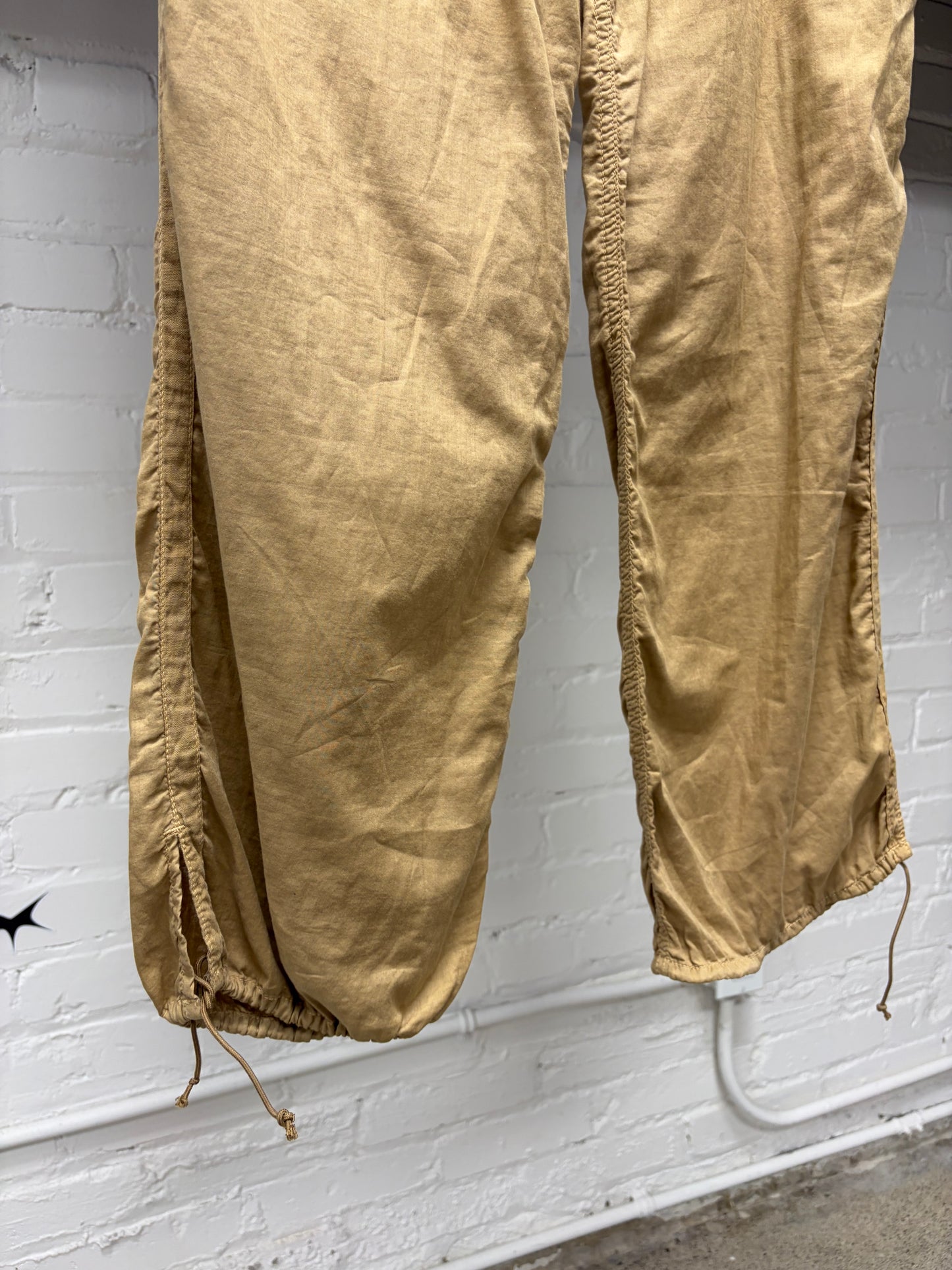 Share Spirit Belted Tan ‘Parachute Cut’ Cargo Pants