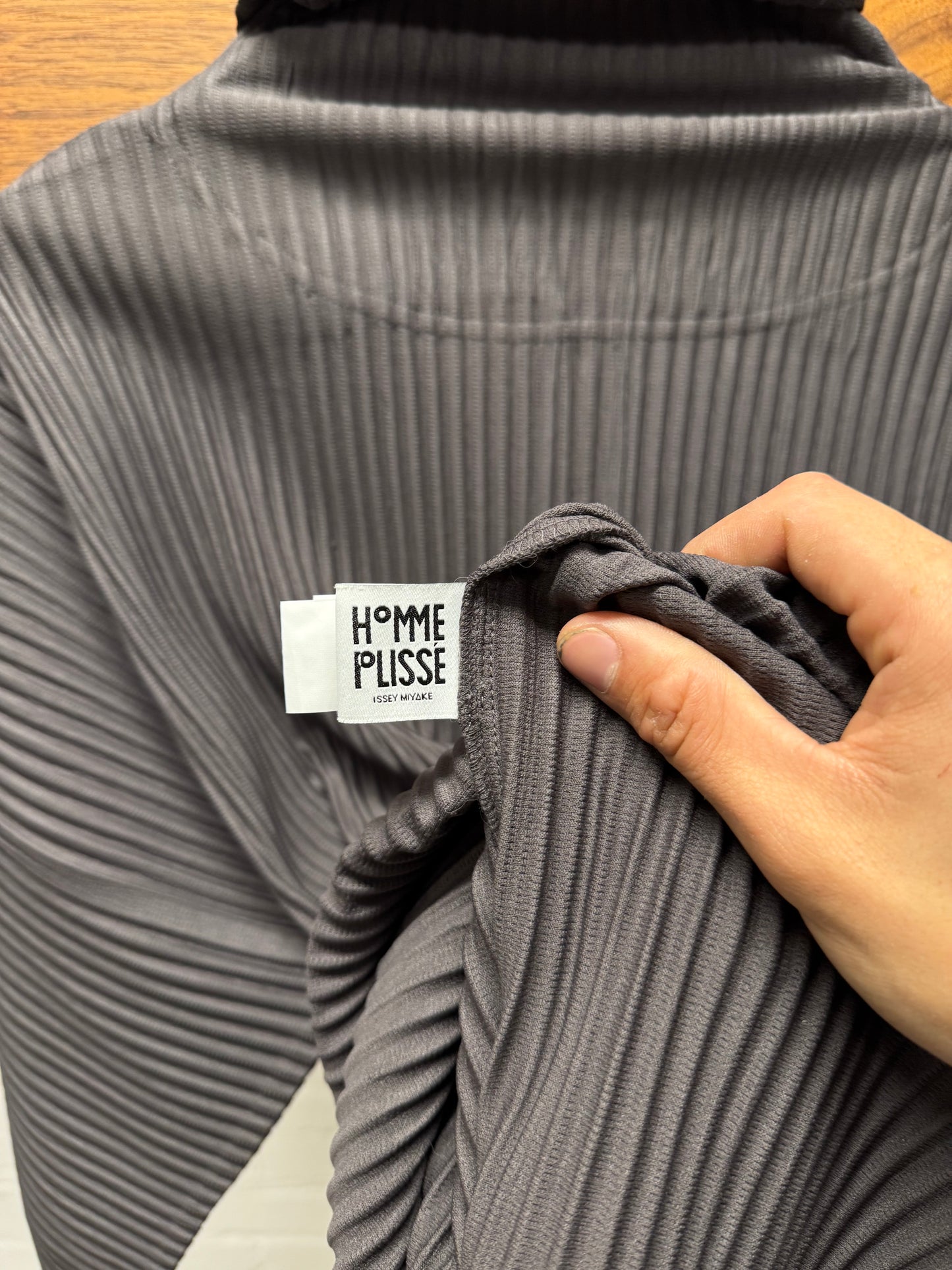 Issey Miyake Homme Plisse Pleated 1/4 Zip Brown Track Jacket