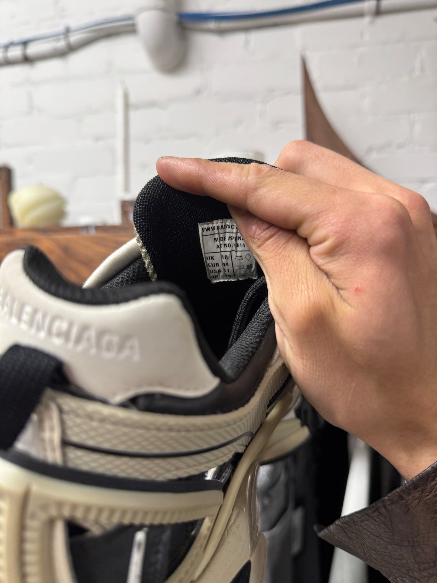 Balenciaga ‘Track 2’ Beige/Black Low Top Sneakers
