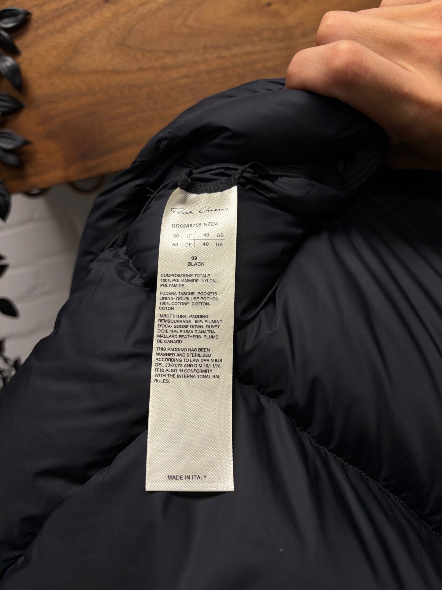 AW2021 Rick Owens ‘Gethsemane’ Black Jumbo Duvet ‘Peter’ Oversized Down Puffer Jacket
