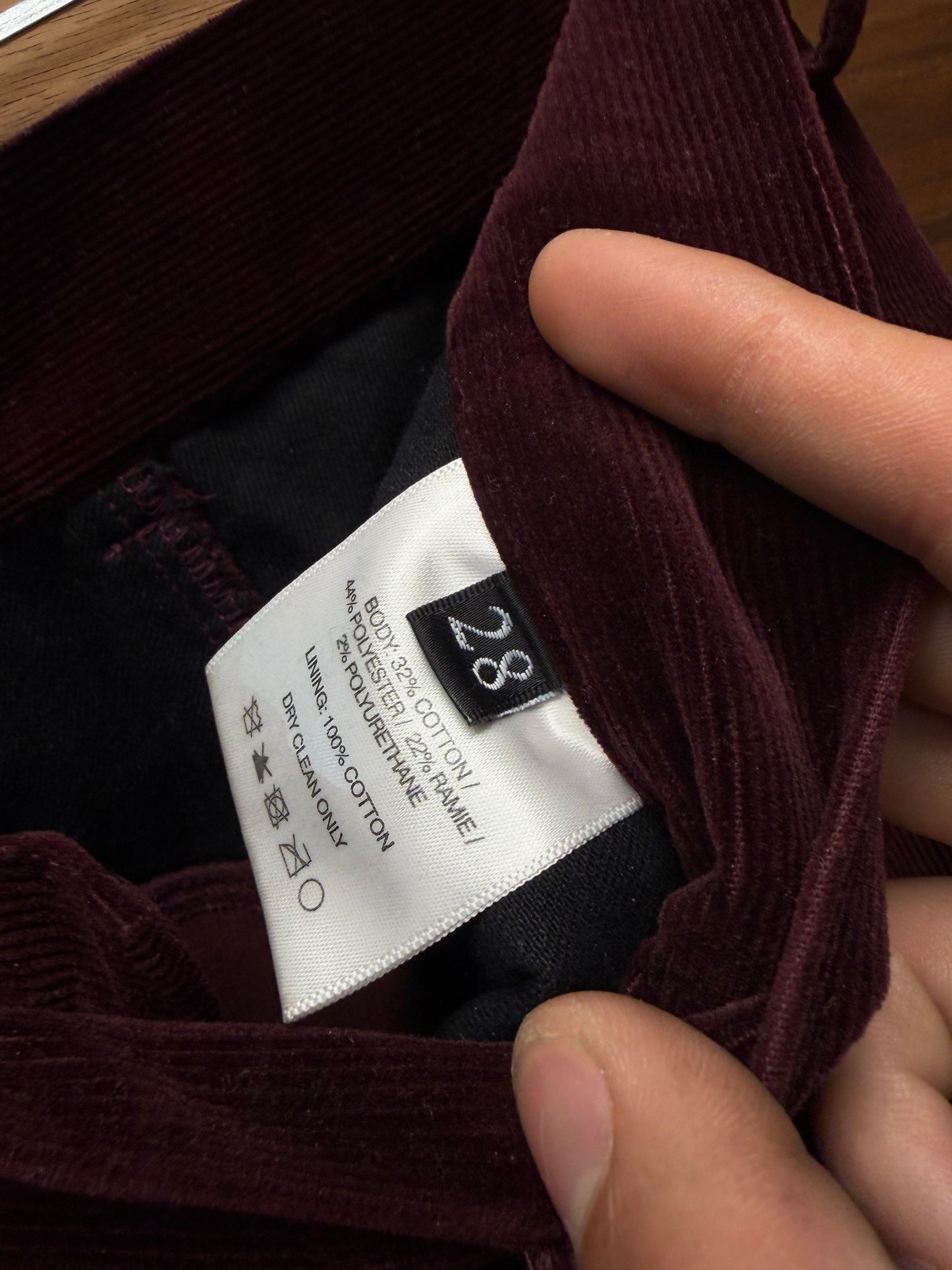 AW2022 Enfants Riches Deprimes ‘Poeise’ Embroidered Dark Red Corduroy Pants