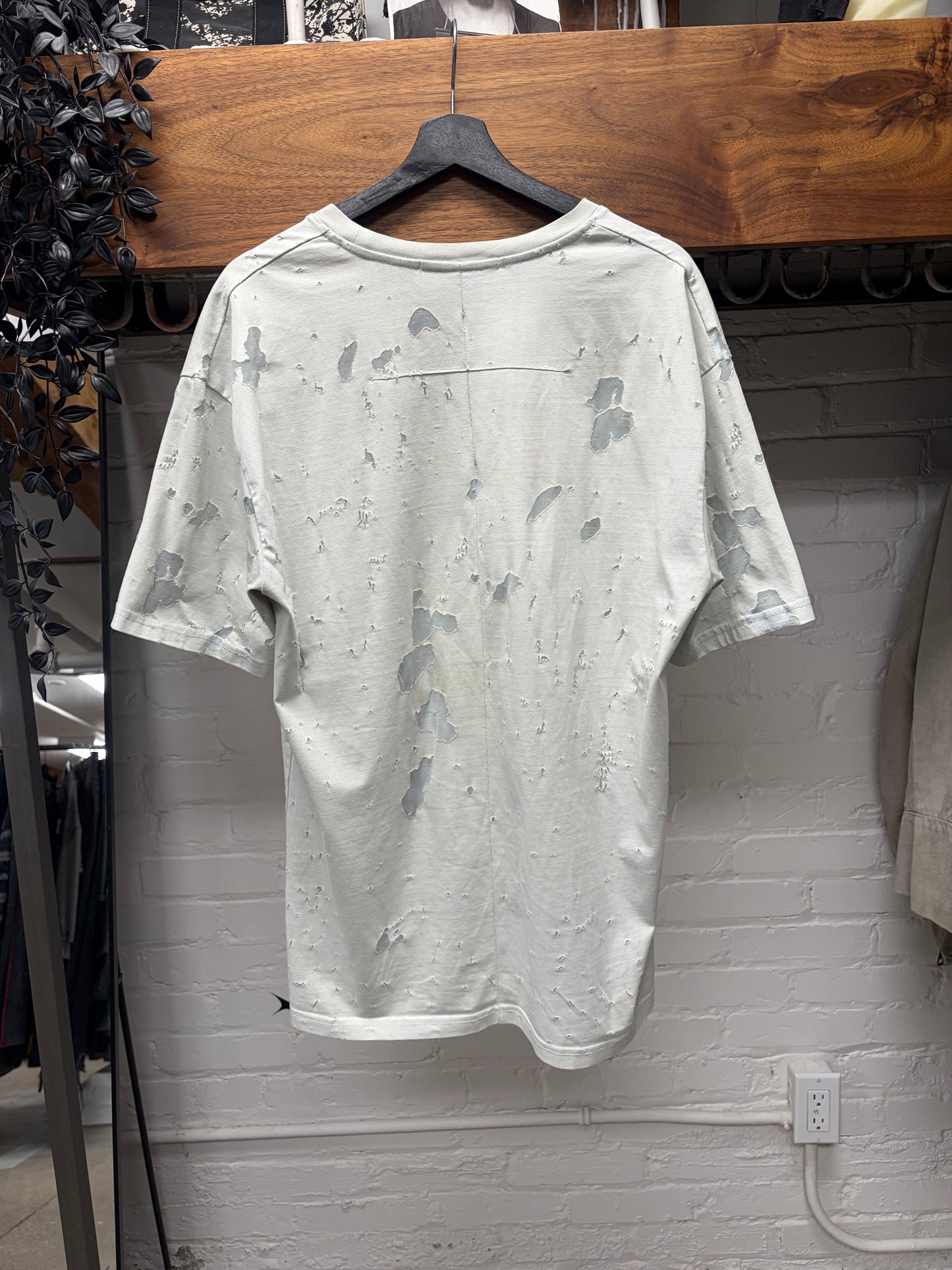 Givenchy Thrash Distressed ‘Painter’ White Logo T-Shirt