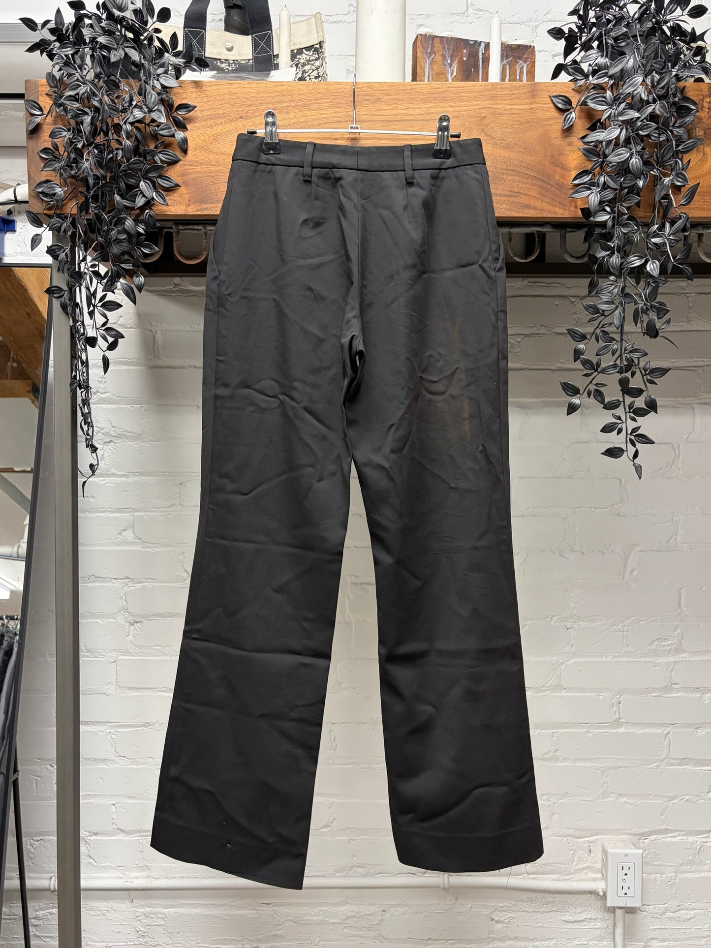 Prada Black Flared Leg Lightweight Trousers
