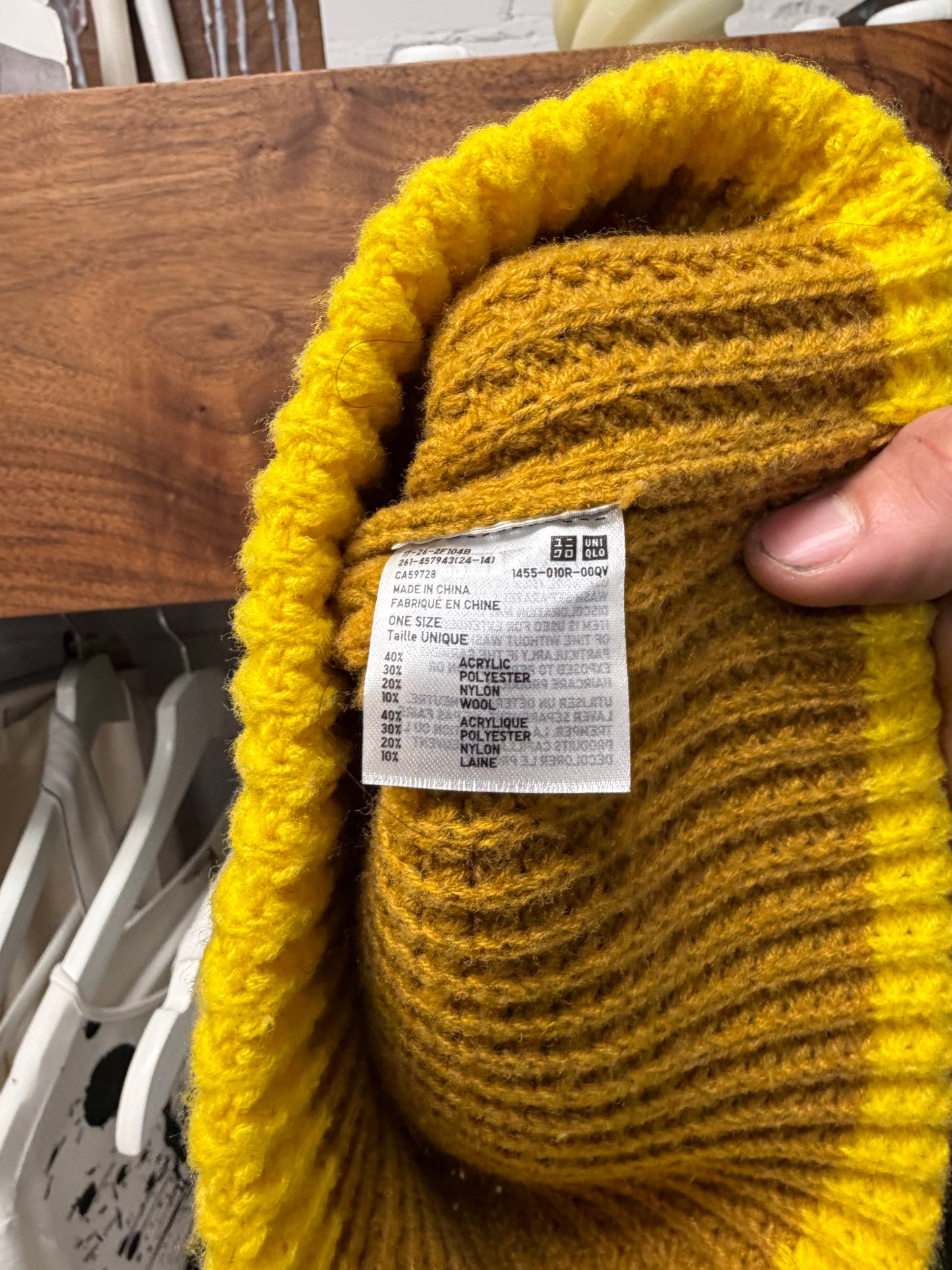 Marni x Uniqlo Yellow Wool Blend Knit Beanie