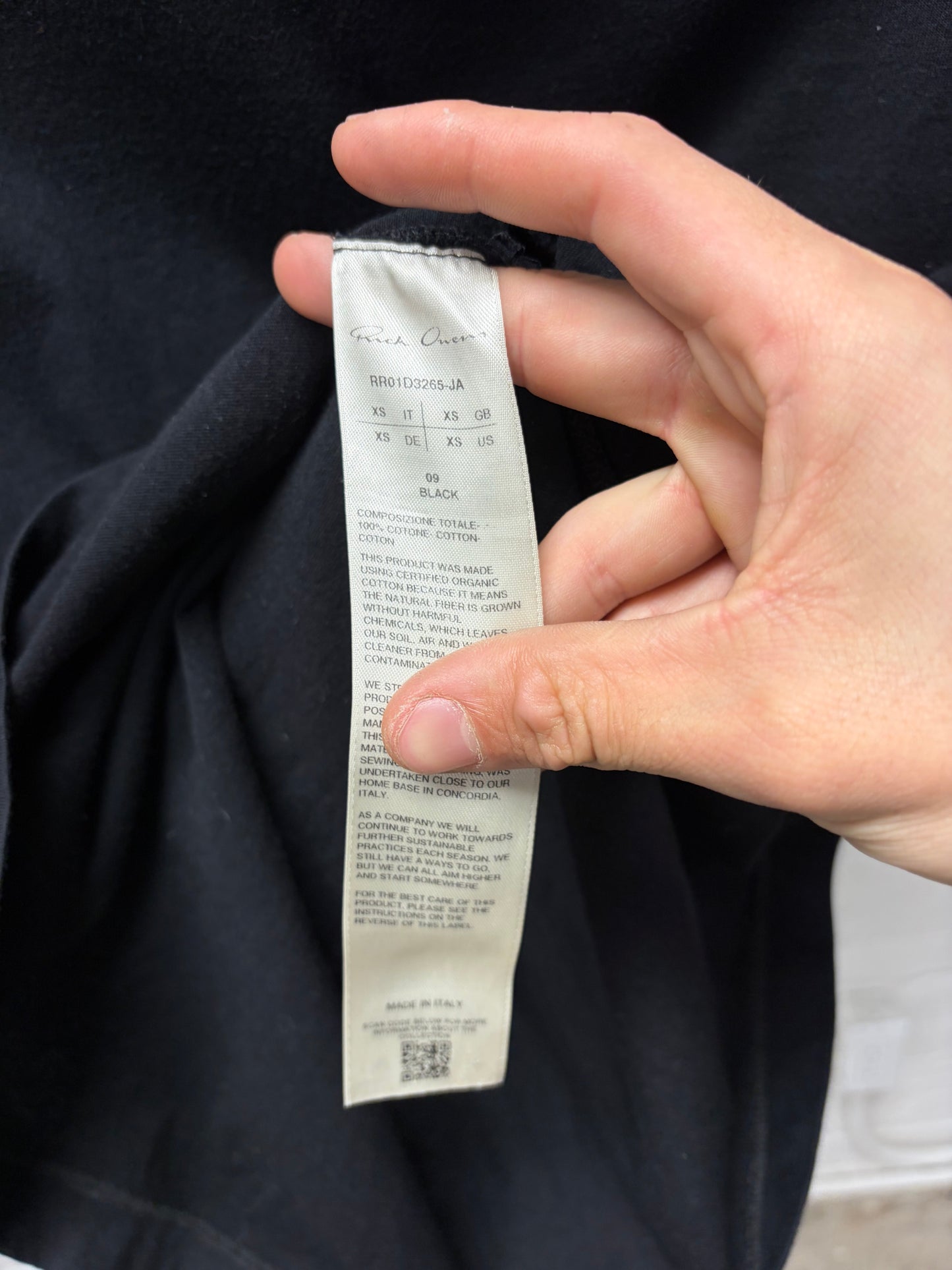 SS2024 Rick Owens ‘Lido’ Black ‘Level’ Short Sleeve Shirt