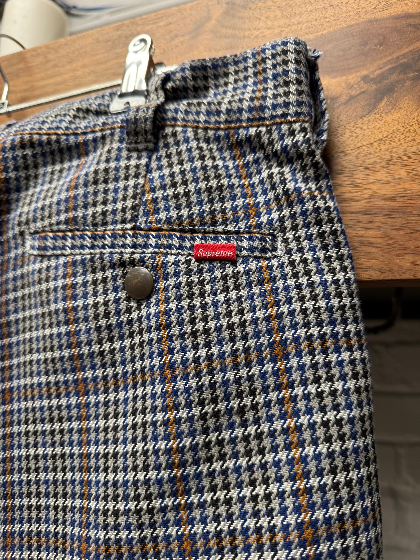 SS2018 Supreme Houndstooth Work Pants