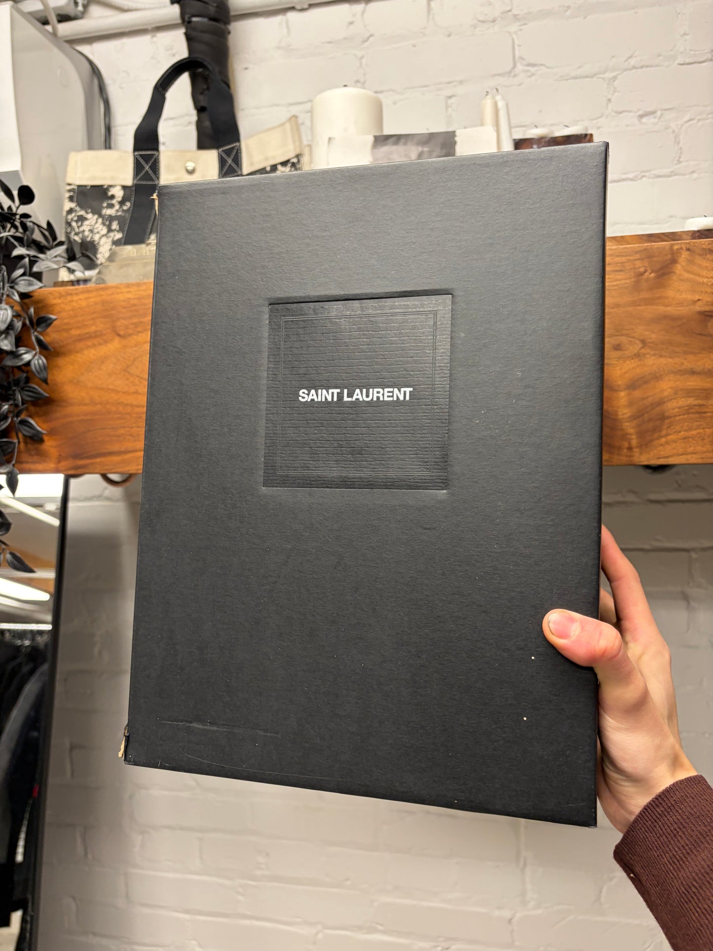 Saint Laurent ‘Smoking Forever’ White Court High Top Sneakers
