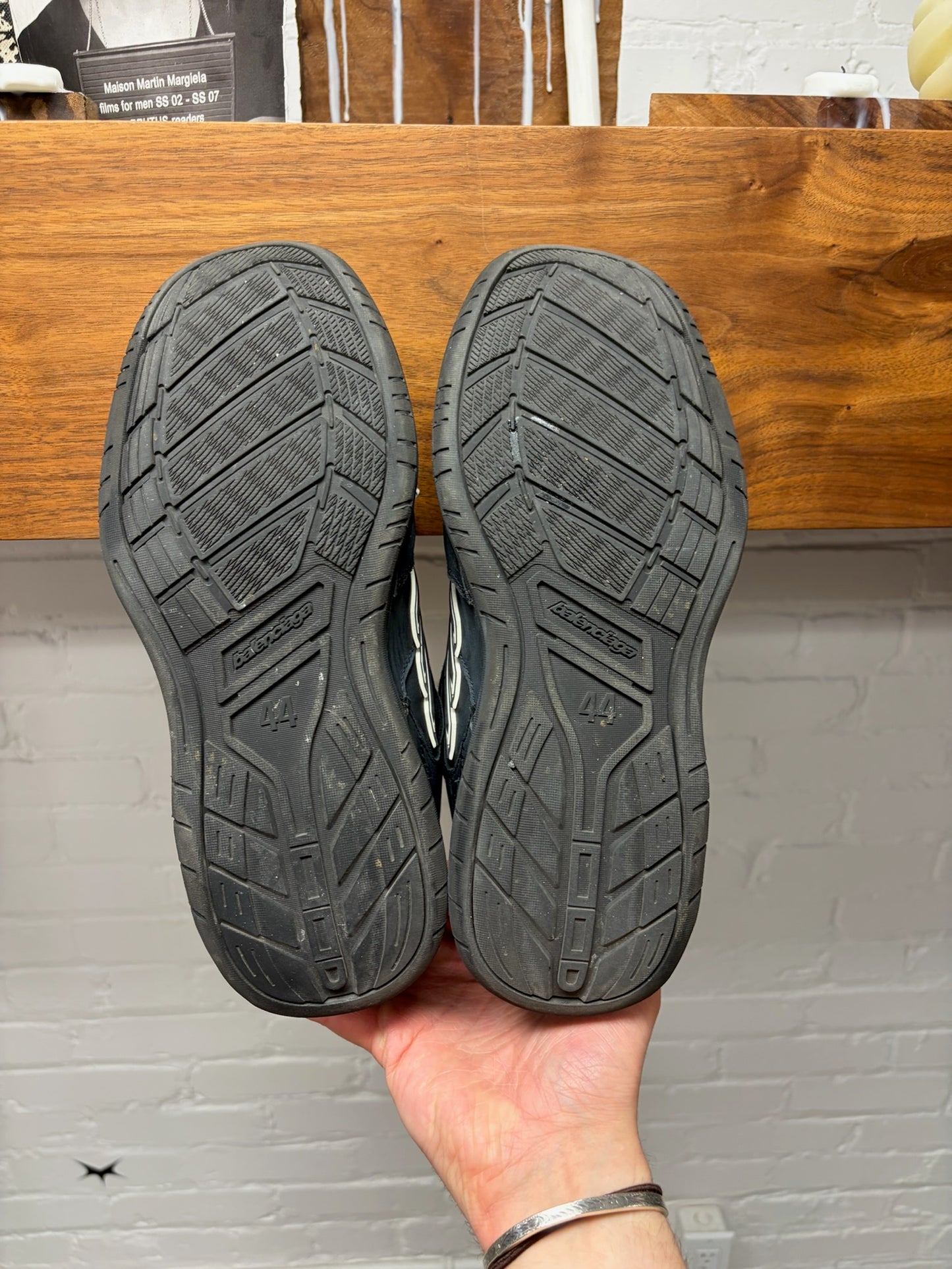 Balenciaga ‘Hamptons’ Distressed Black Low Top Skate Sneakers