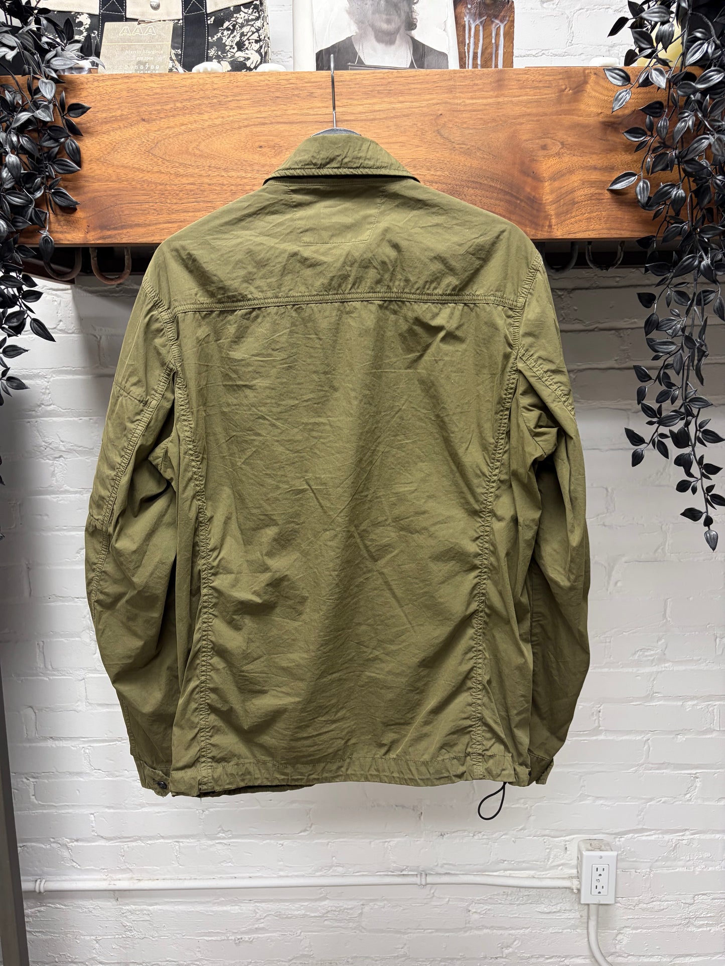 C.P. Company Military Green Cotton Zip-Up Field Jacket