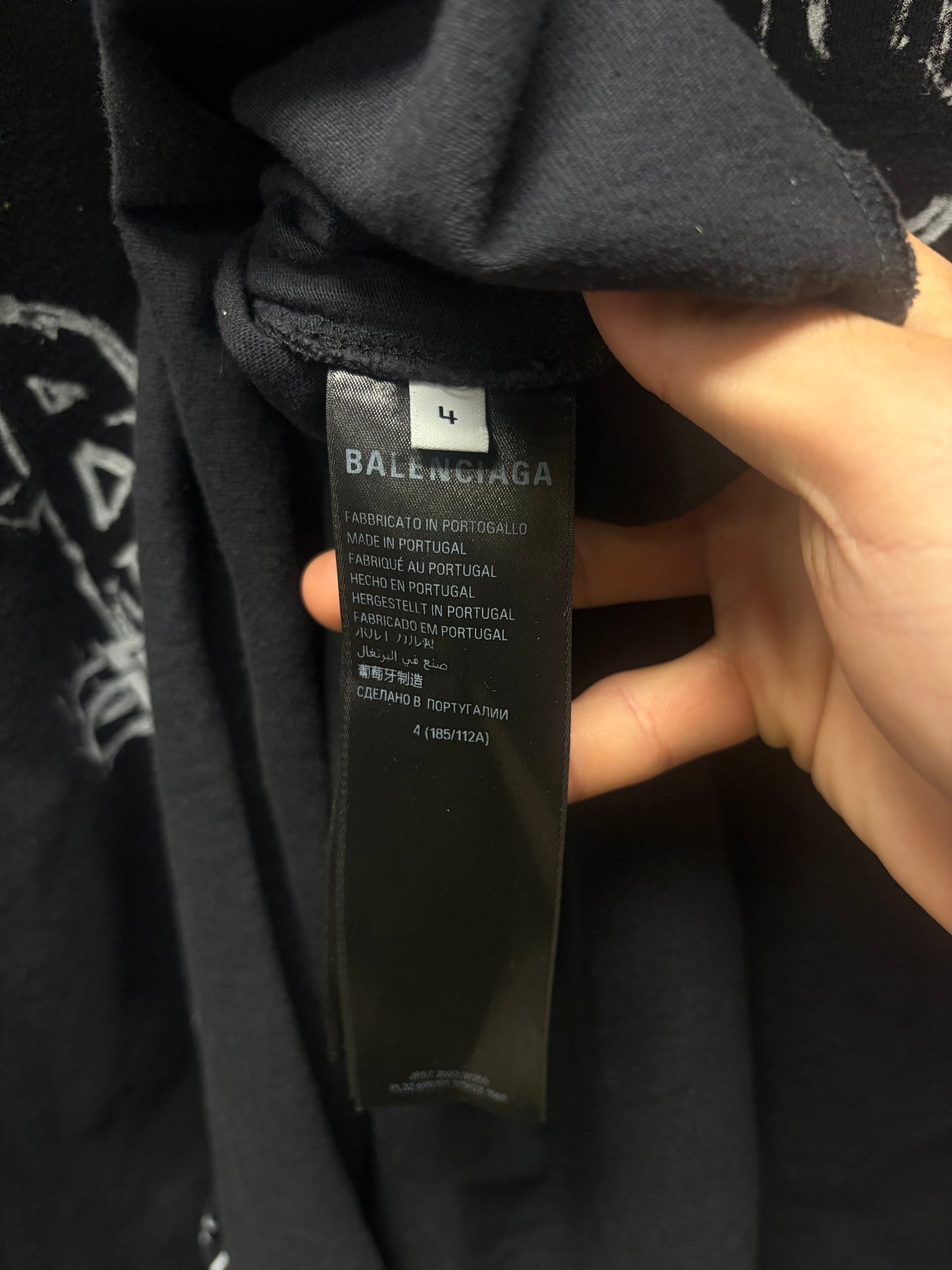 SS2024 Balenciaga ‘D.I.Y. Metal Logo’ Black Long Sleeve Shirt