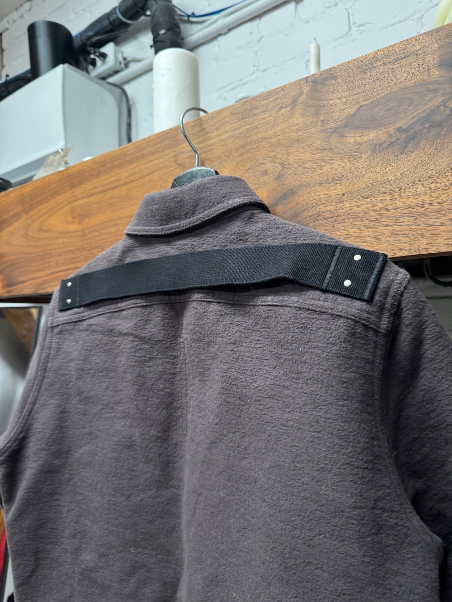 AW2020 Rick Owens ‘Performa’ Brushed Heavy Cotton Work Shirt