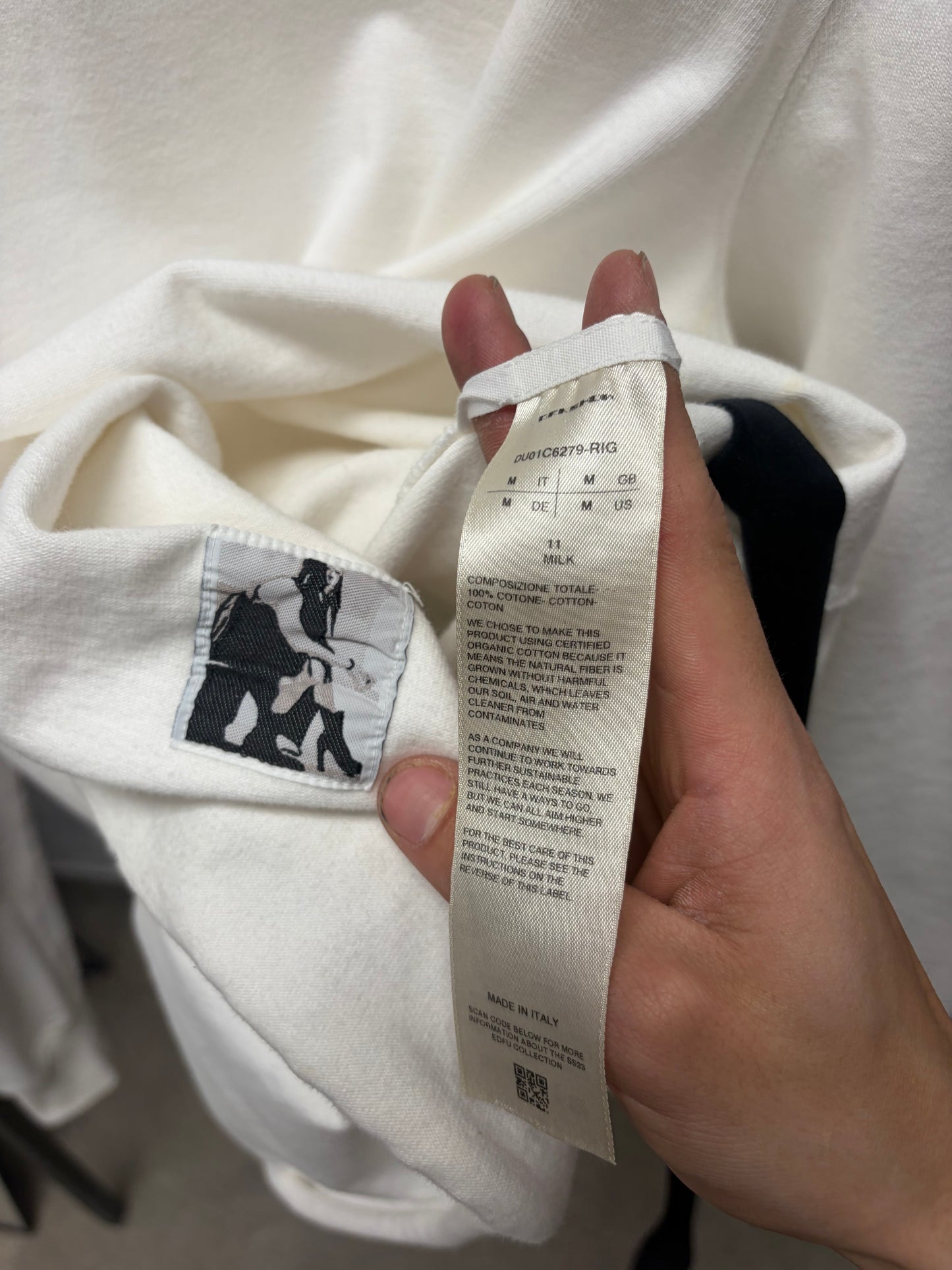 Rick Owens DRKSHDW Milk White ‘Double Thread’ Sweatshirt