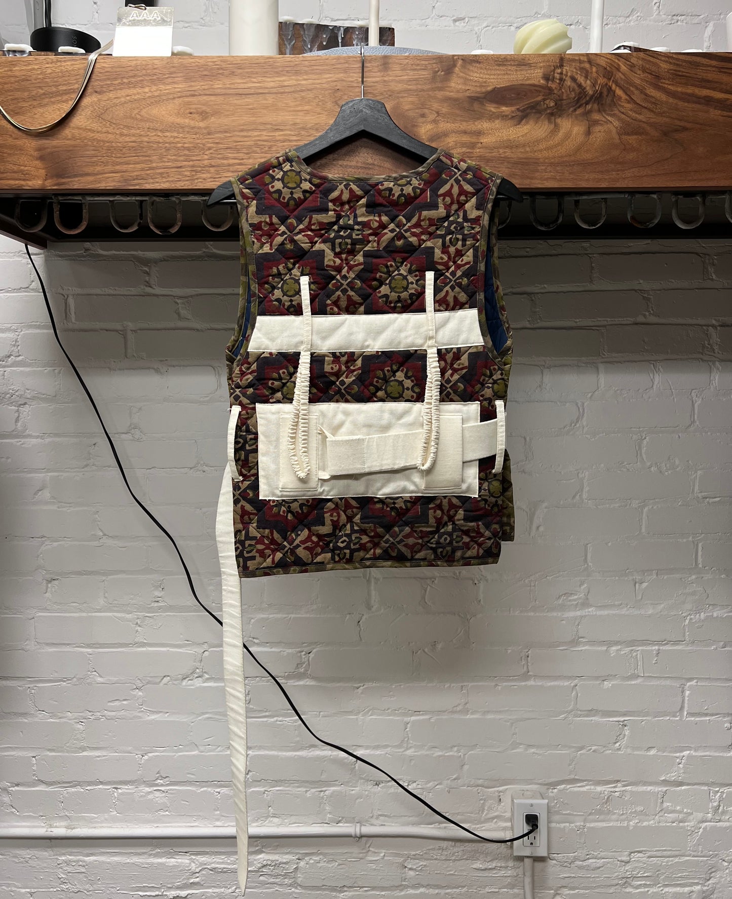 AW2017 Craig Green Floral Patterned White Harness Vest