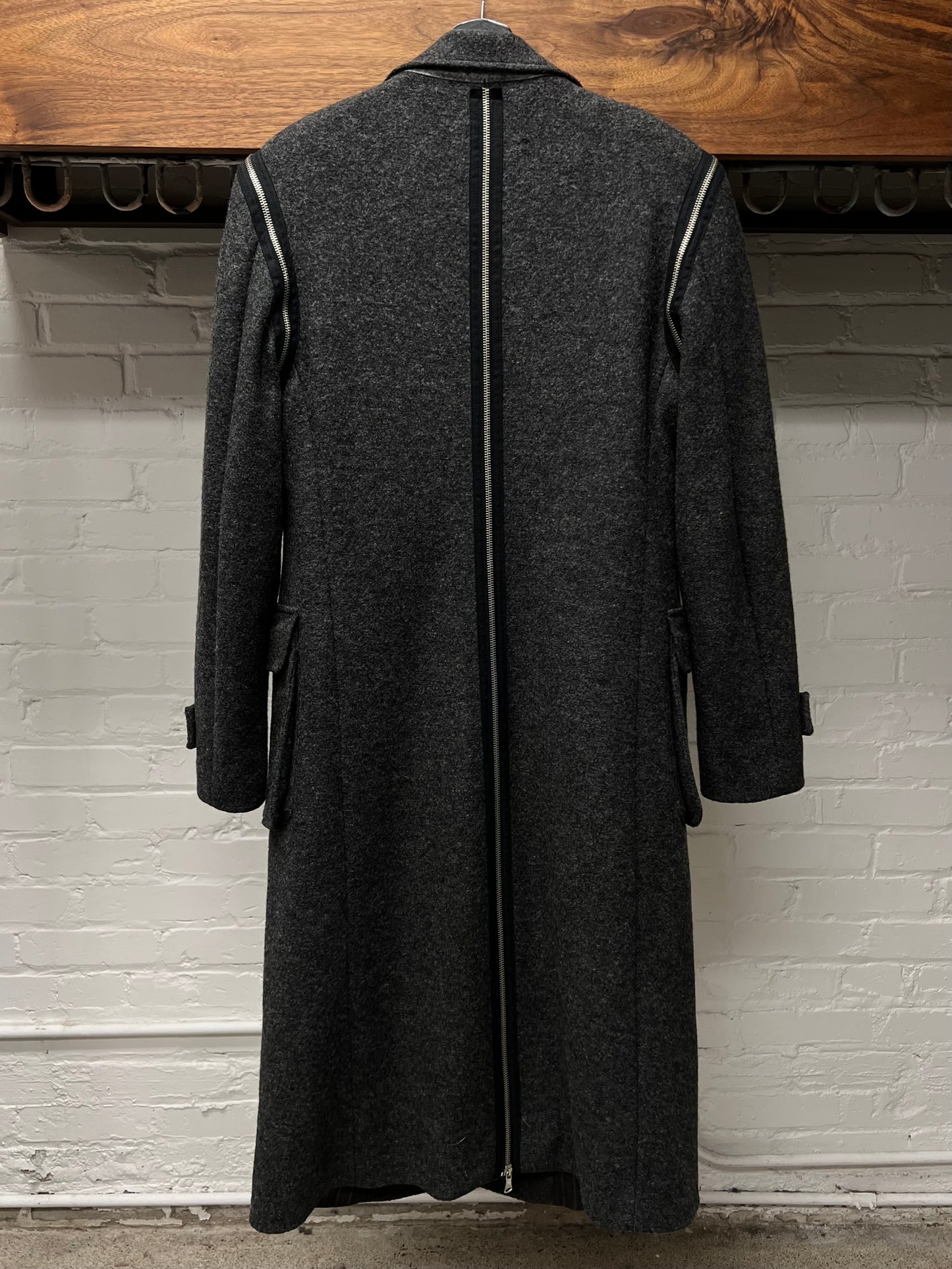 AW2003 Dolce & Gabbana ‘Spiral Zip’ Detachable Wool Coat