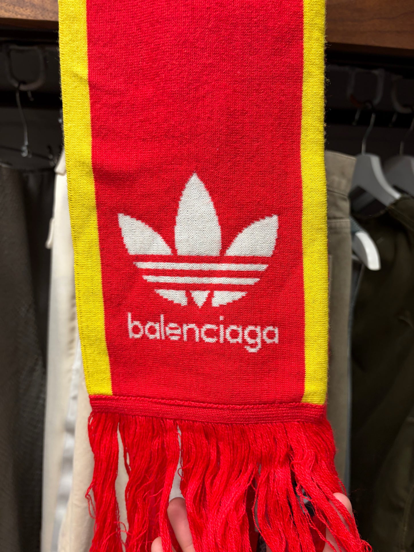 SS2022 Balenciaga x Adidas ‘Manchester United’ Soccer Logo Scarf