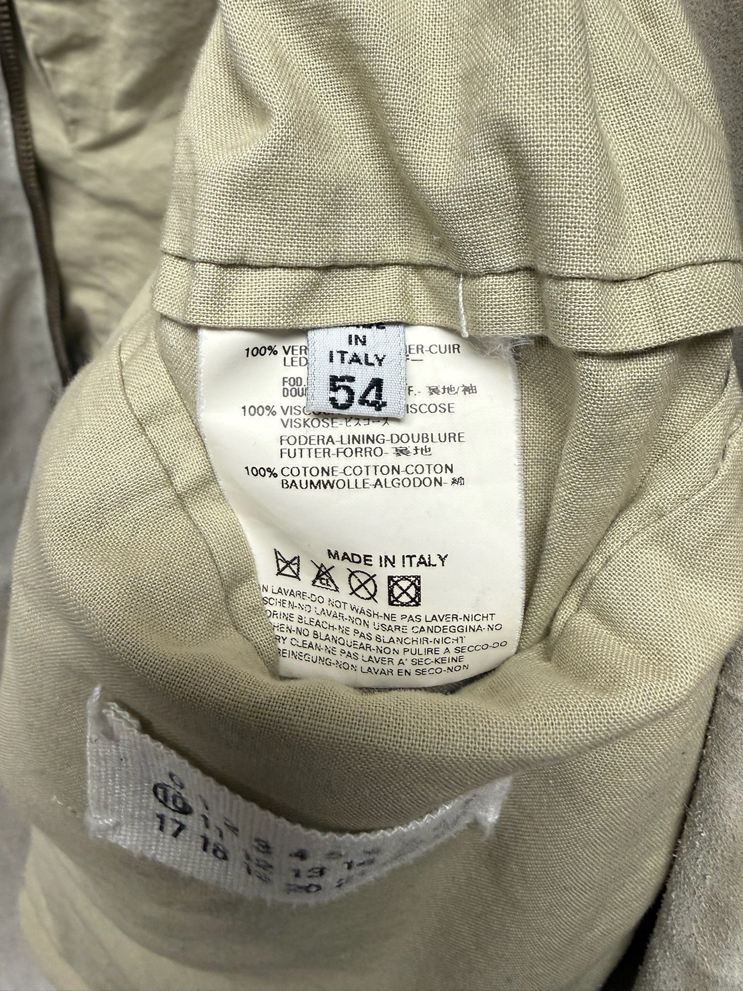 SS2002 Maison Martin Margiela ‘5-Zip’ Suede Bomber Jacket