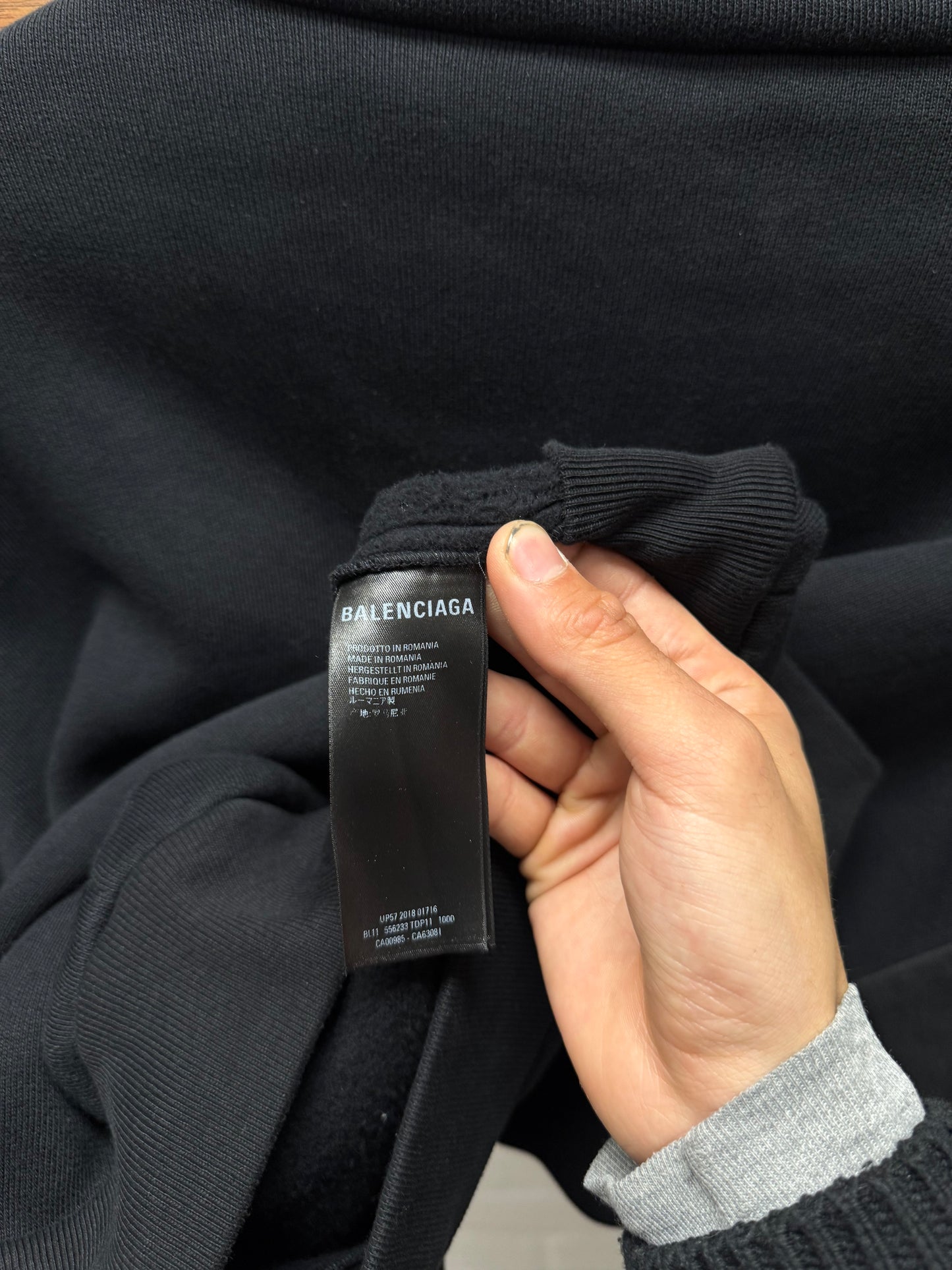SS2018 Balenciaga ‘Twinset’ Hybrid Sleeve Quarter Zip Polo
