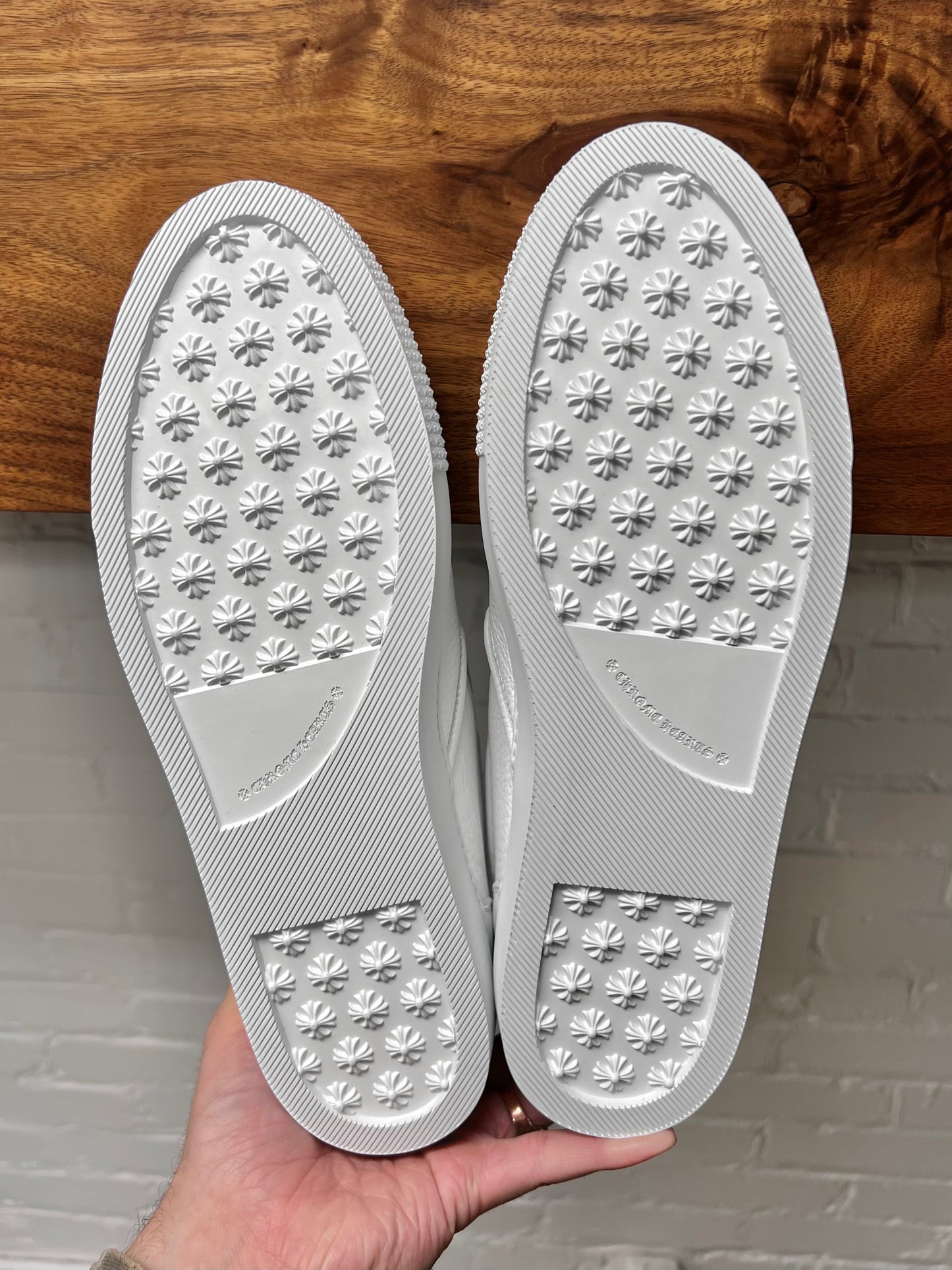 Chrome Hearts ‘Dagger’ Slip-On White Leather Low Top Sneakers
