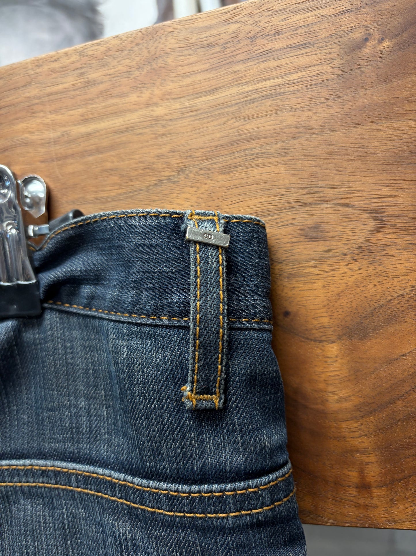 Dior Homme Raw Washed Blue Skinny Jeans