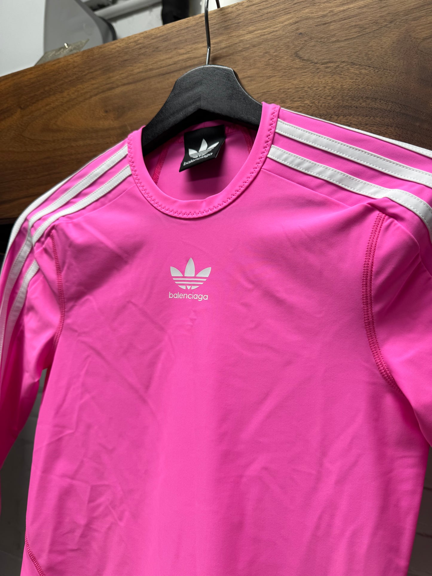 Balenciaga x Adidas Pink Athletic Long Sleeve Shirt