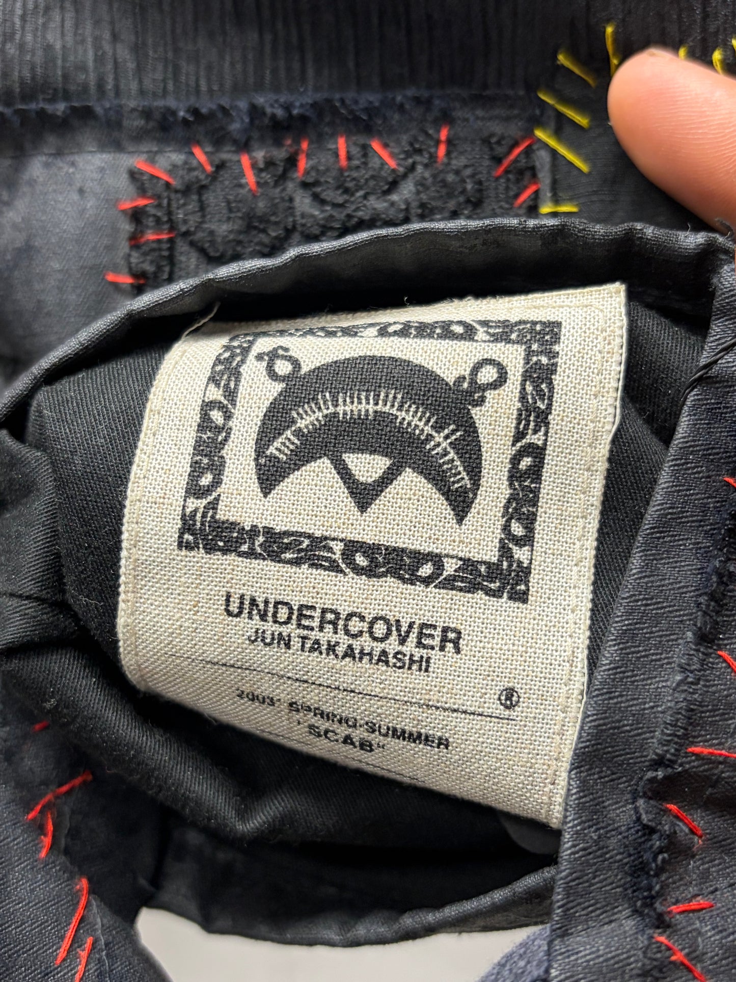 SS2003 Undercover ‘Scab’ Black Patchwork Sling Crossbody Bag