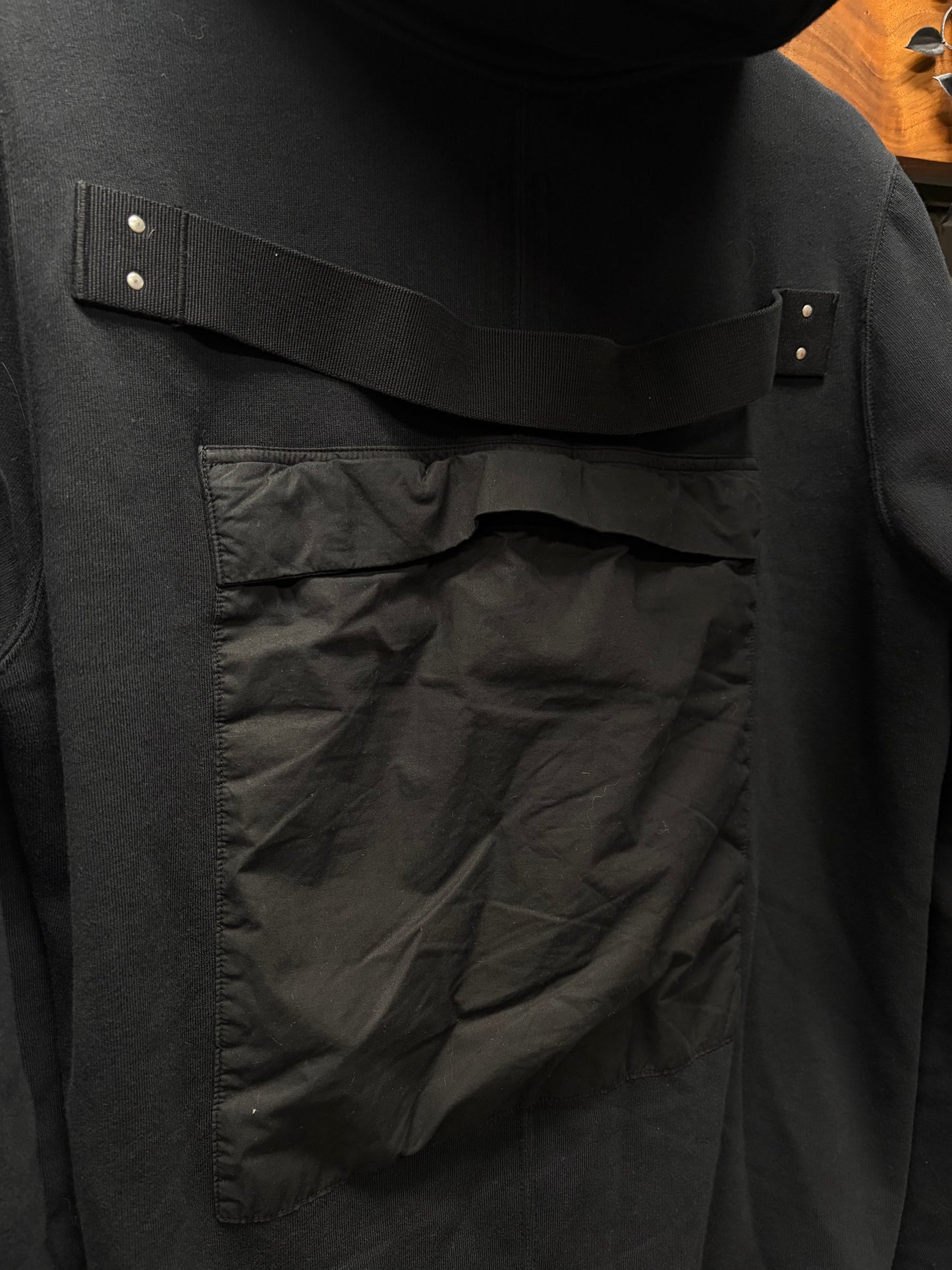 Rick Owens DRKSHDW Patched ‘Gimp’ Black Full Zip Hoodie