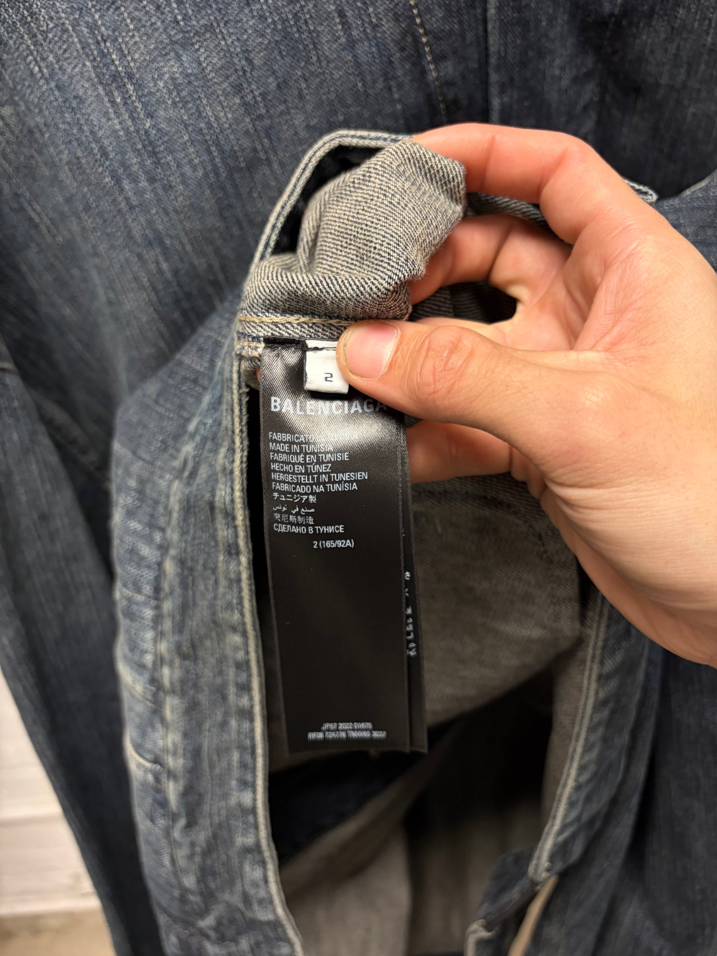 SS2023 Balenciaga x Adidas Denim Hooded Jacket