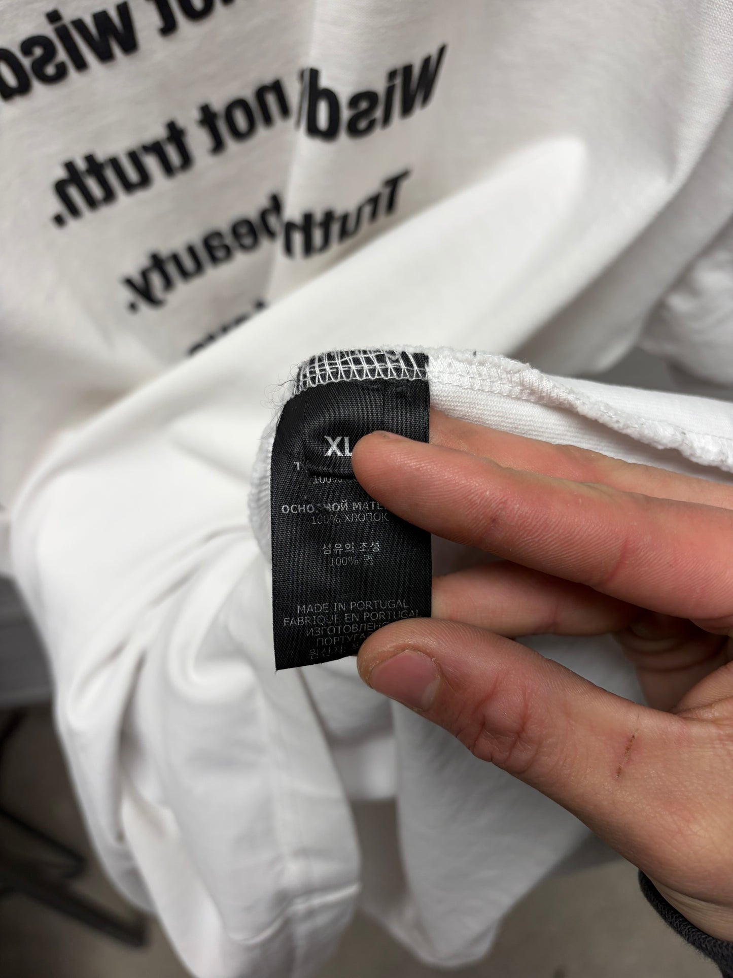 Vetements ‘Information is Not Knowledge’ Oversized White Slogan T-Shirt