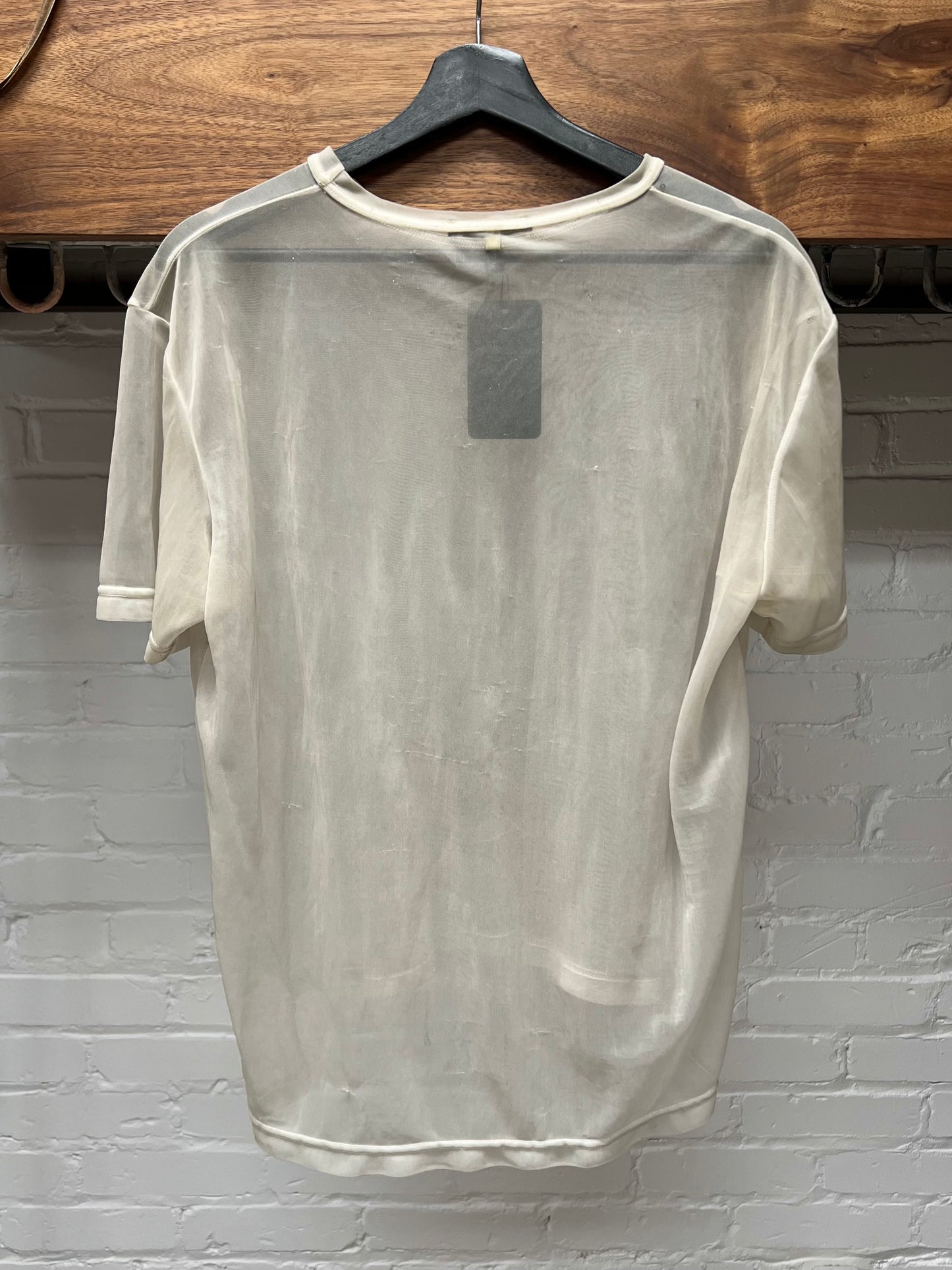 00s Helmut Lang Sheer Transparent Mesh T-Shirt