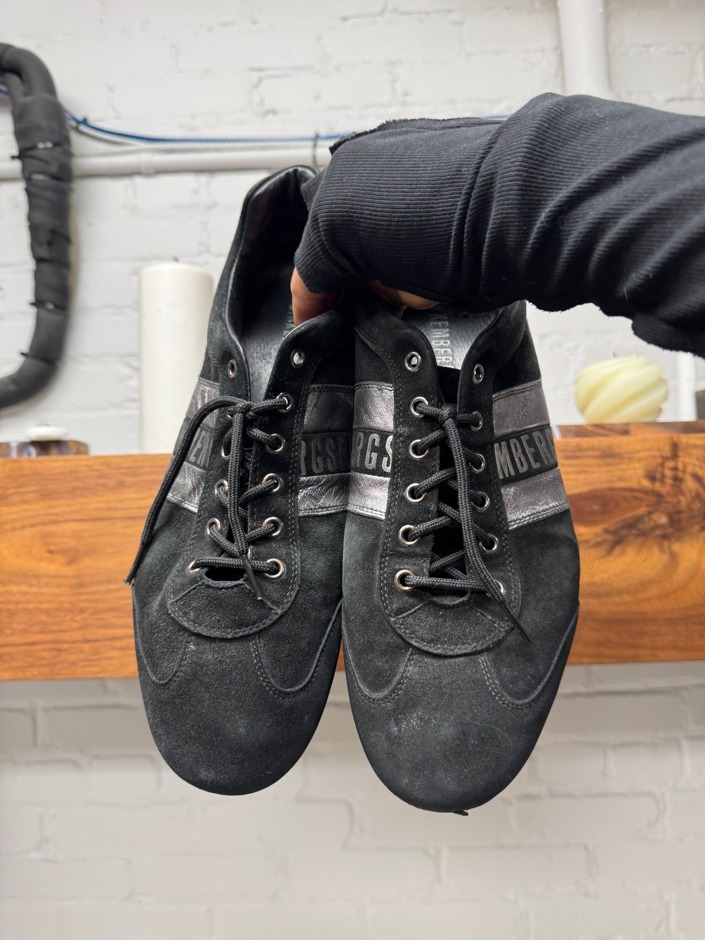 Dirk Bikkembergs Suede Low Top Soccer Sneakers