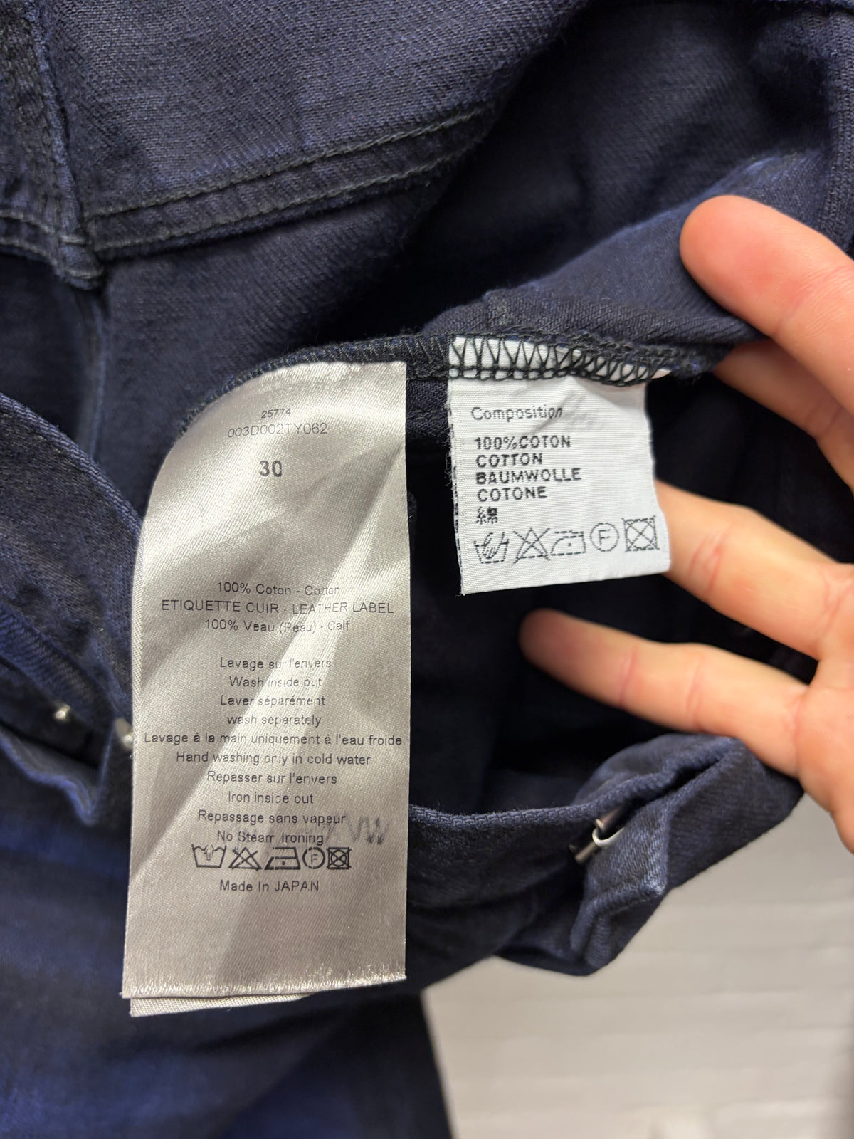 Dior Homme ‘Overdyed’ Blue Fade ‘Unaltered’ Skinny Jeans