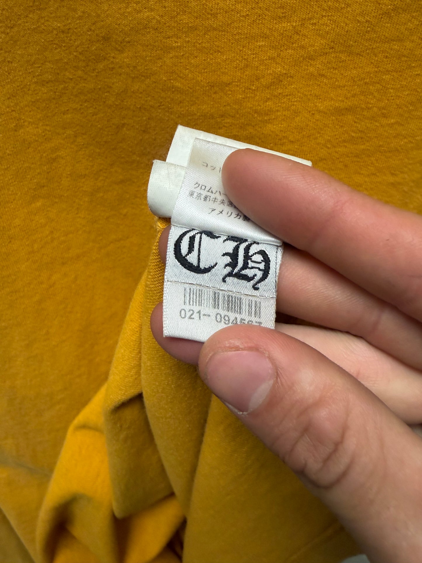 Chrome Hearts Yellow ‘Script Logo’ Long Sleeve Shirt