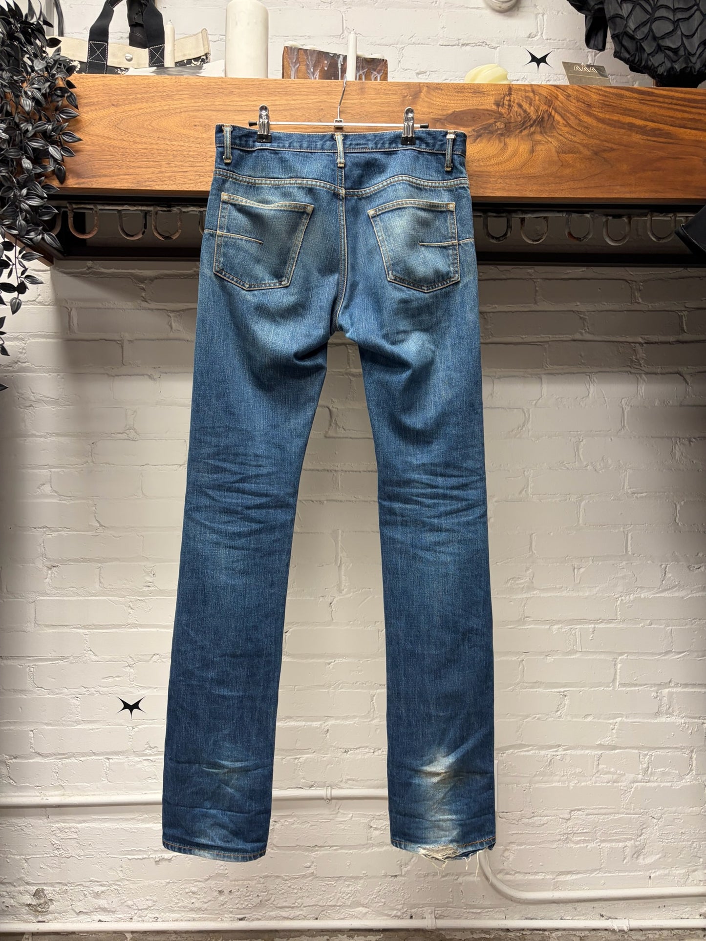 Dior Homme Unaltered Blue Wash Skinny Jeans