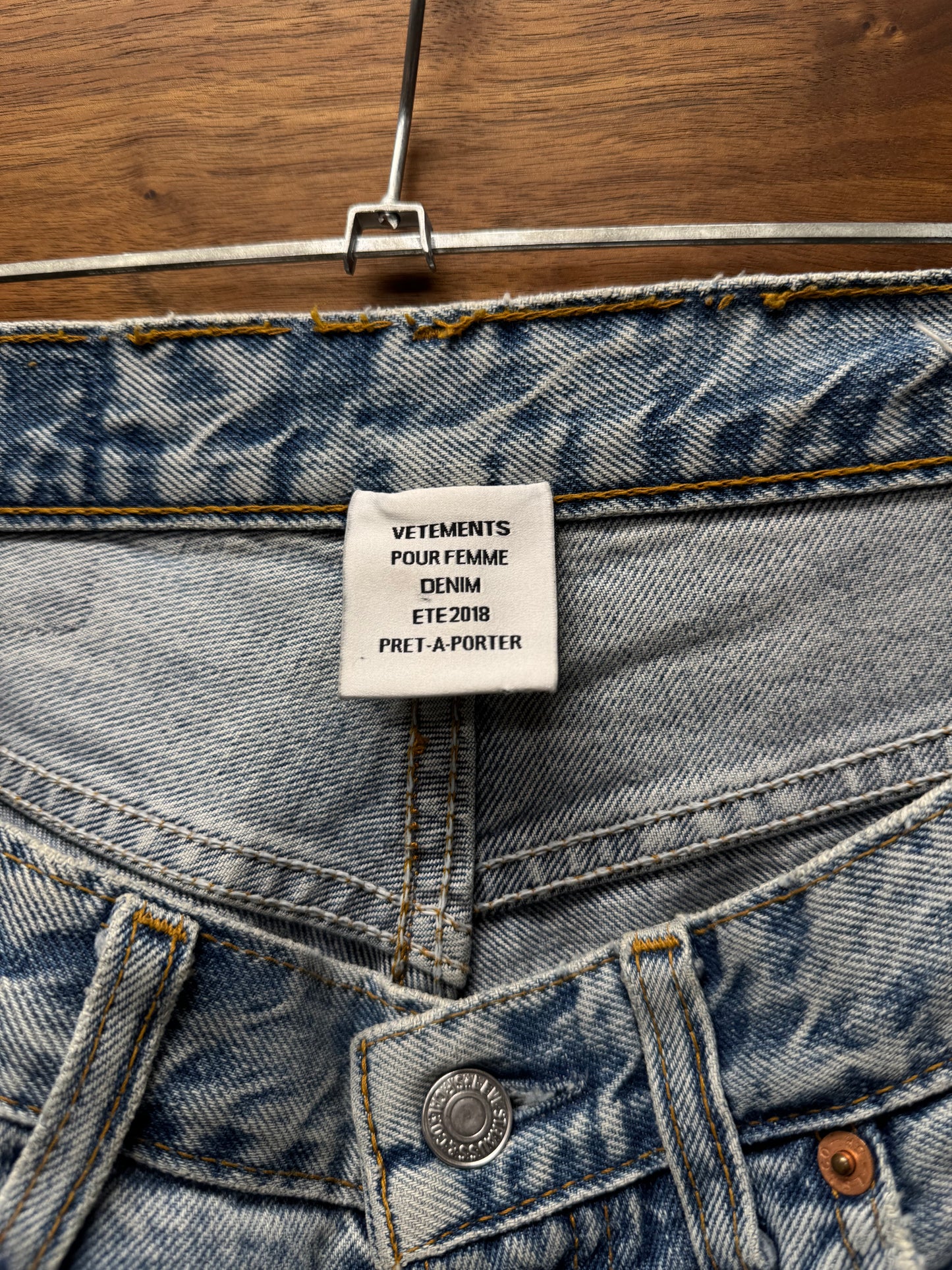 SS2018 Vetements by Demna Gvasalia Reconstructed Blue Jeans