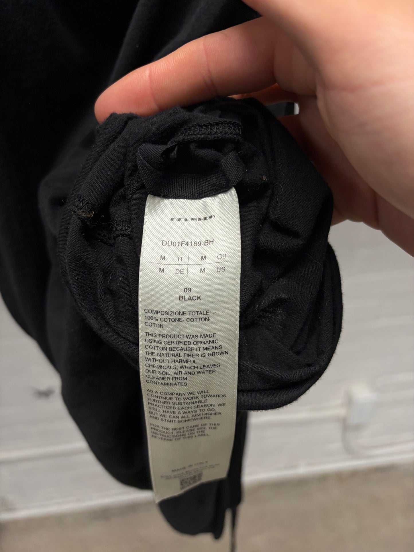 Rick Owens Mainline Ribbed Black Tank Top