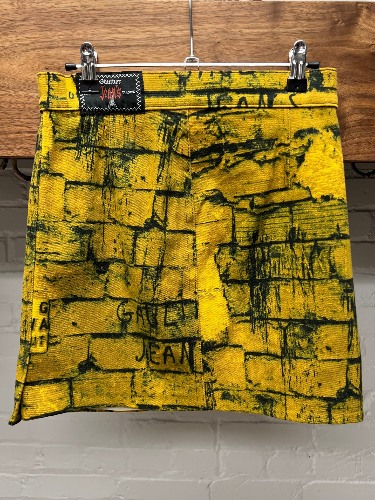 AW1997 Jean Paul Gaultier ‘Fight Racism’ Brick Denim Skirt