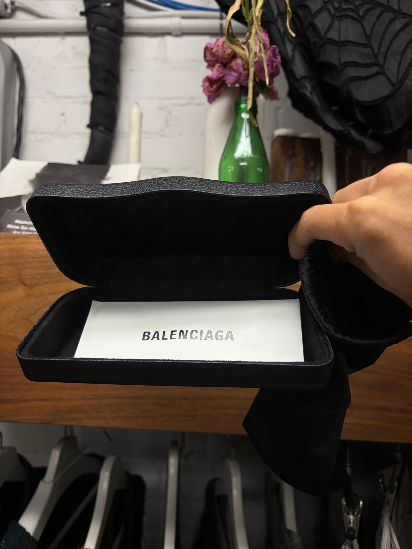 Balenciaga ‘Swift’ Metallic Silver Oval Shape Sunglasses