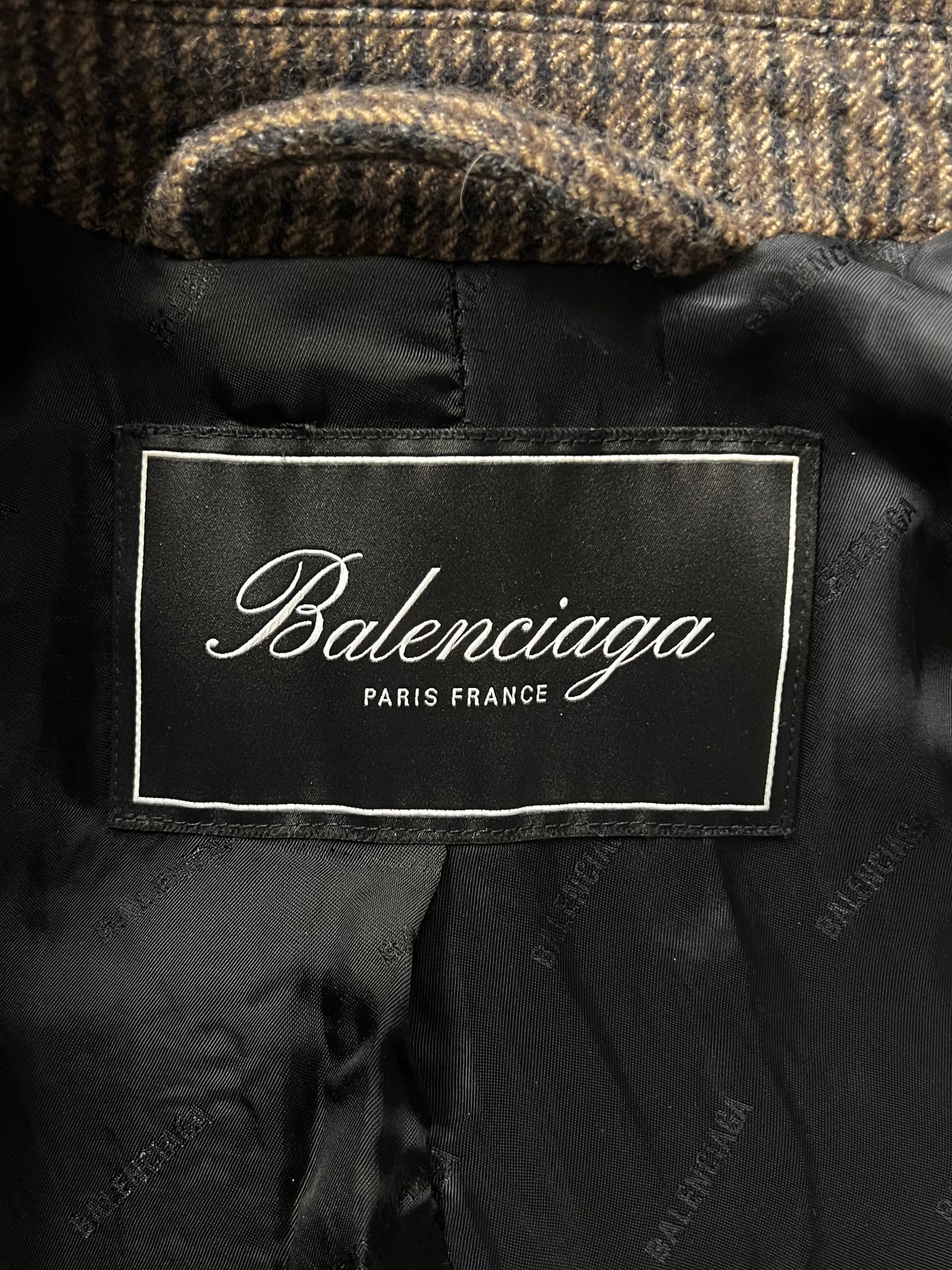 SS2021 Balenciaga Oversized ‘Shoulder-Pad’ Wool/Tweed Distressed Overcoat