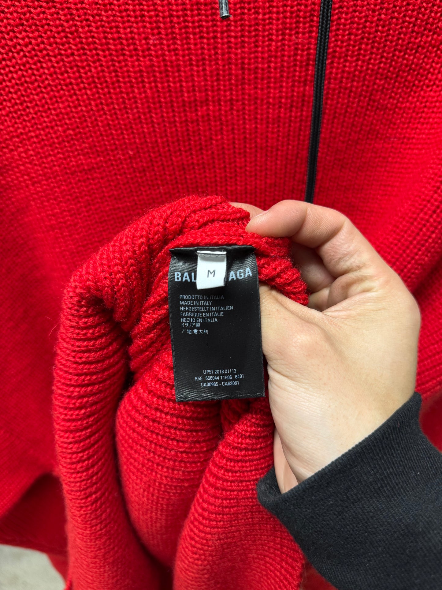 2018 Balenciaga Hybrid Knit/Hooded Sweater
