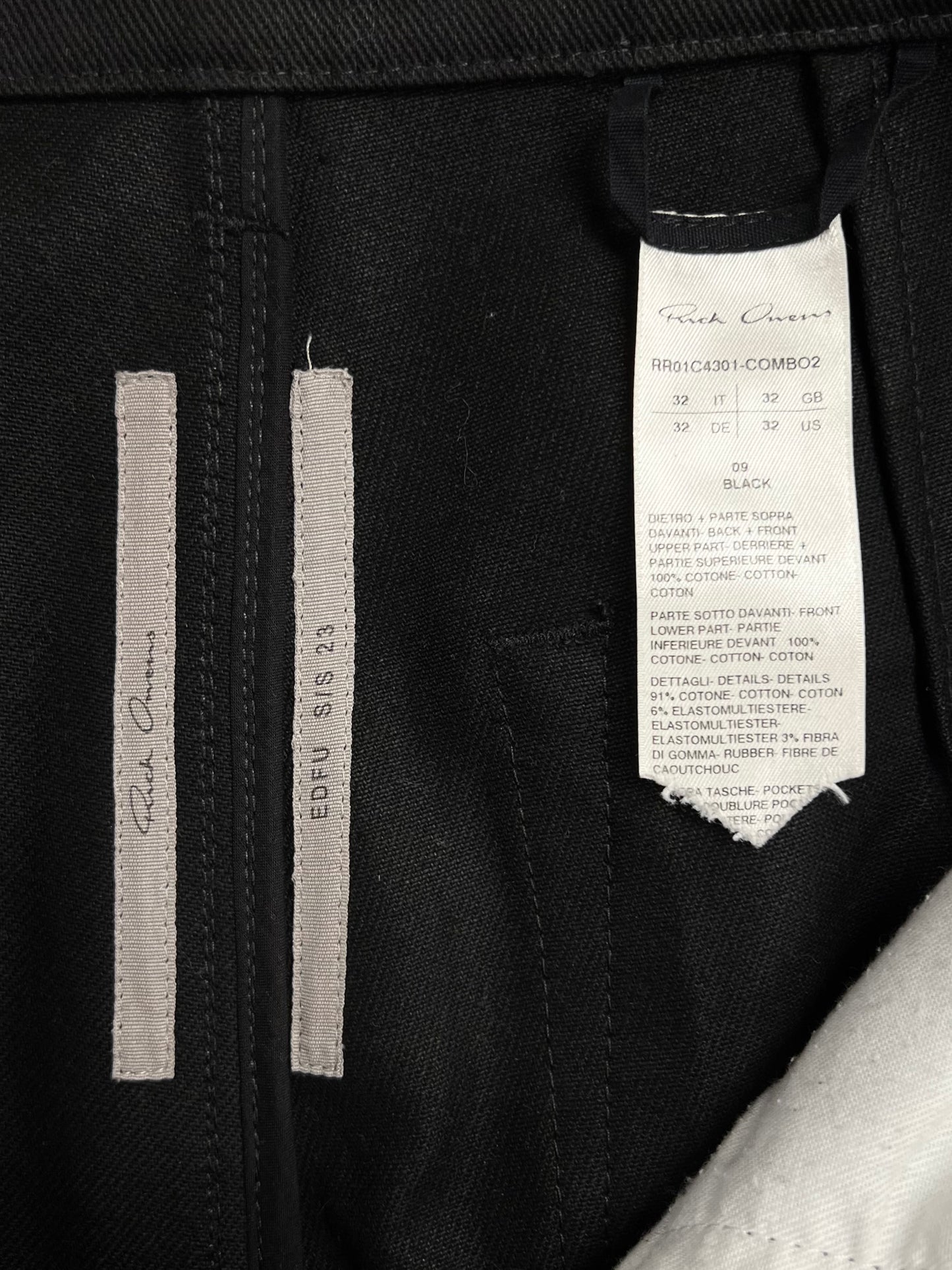 SS23 Rick Owens ‘EDFU’ Flared Bolan Slivered Patchwork Denim